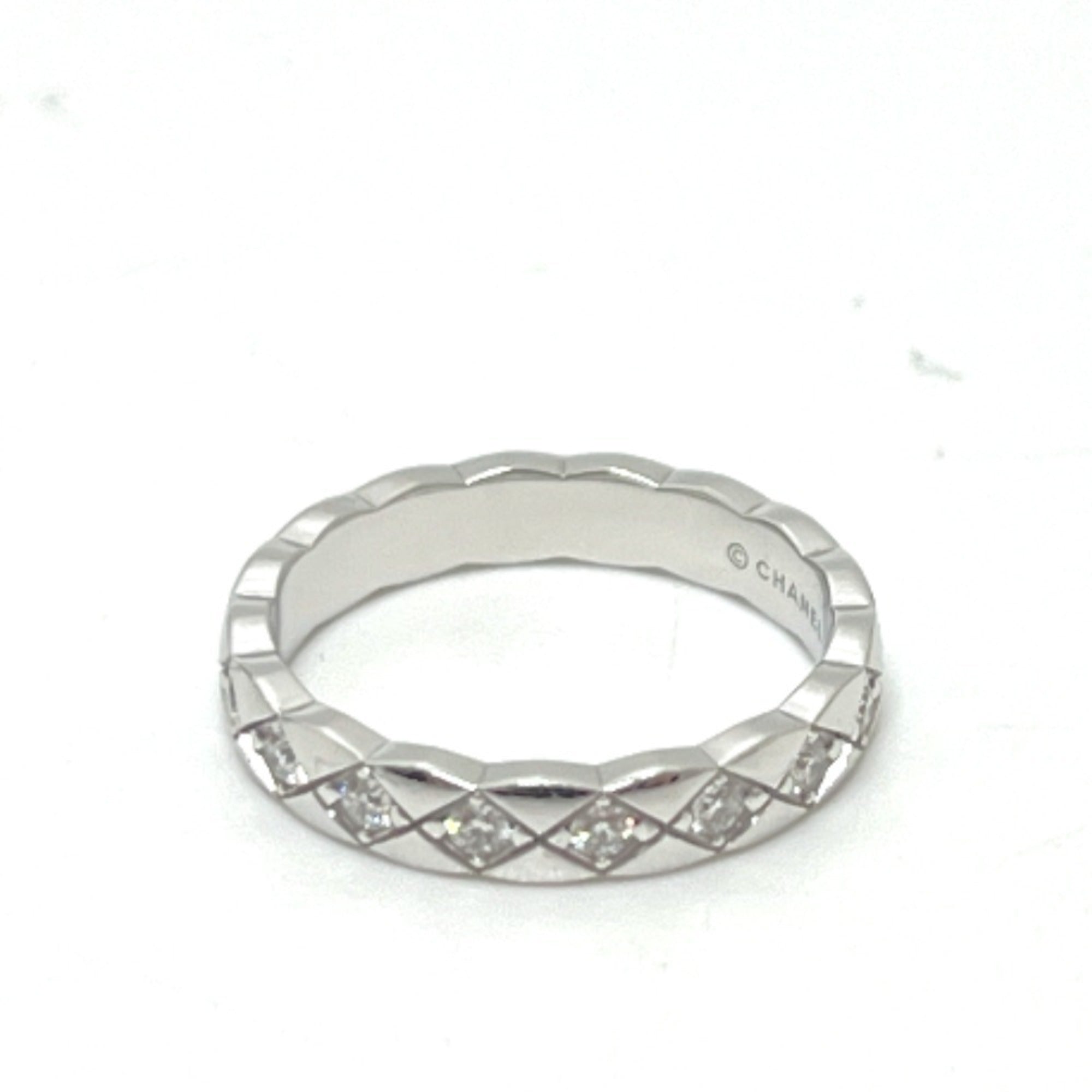 Chanel White Gold White Gold (18K) Band Ring (Pre-Owned)