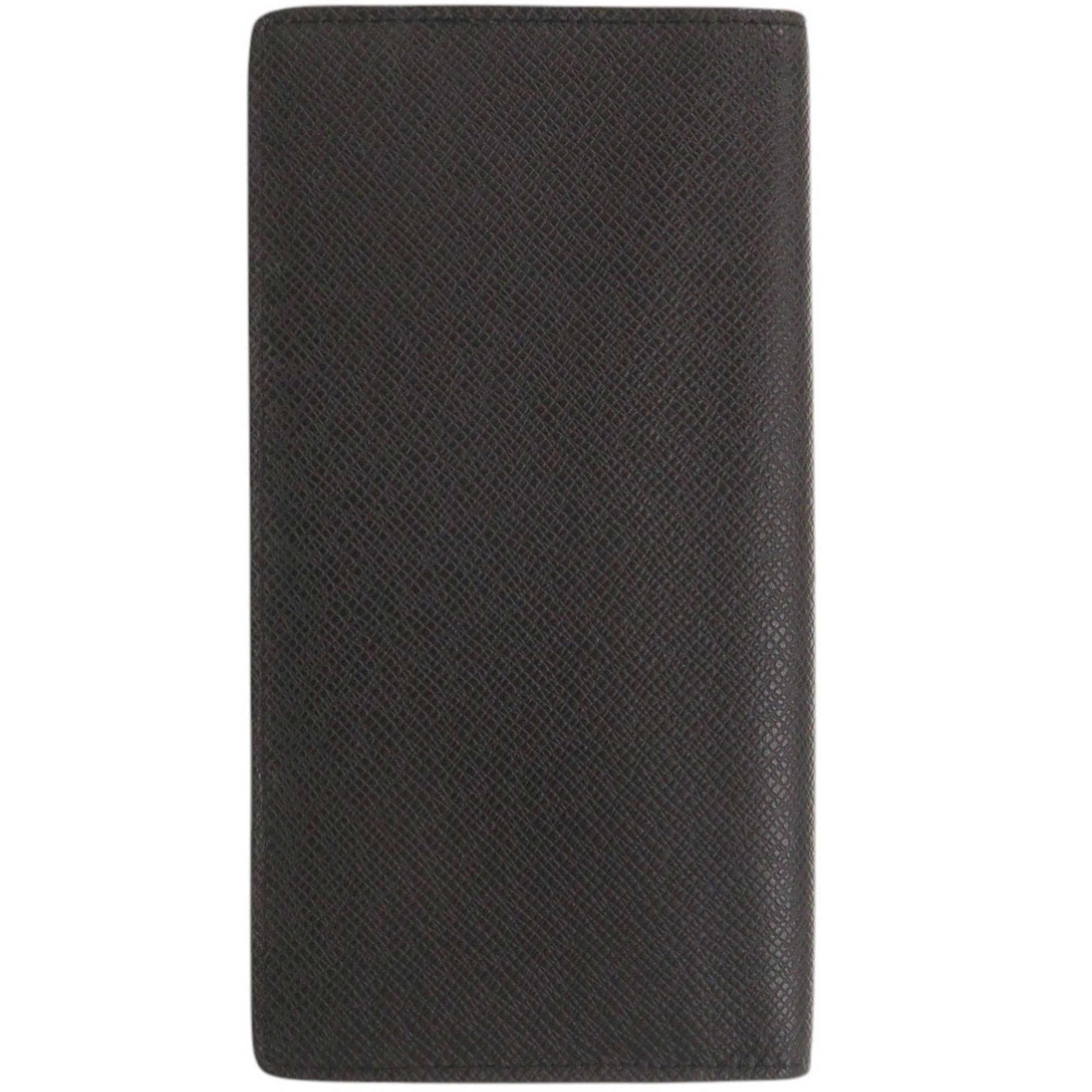 Louis Vuitton Black Taiga Leather Long Wallet (Bi-Fold) (Pre-Owned)