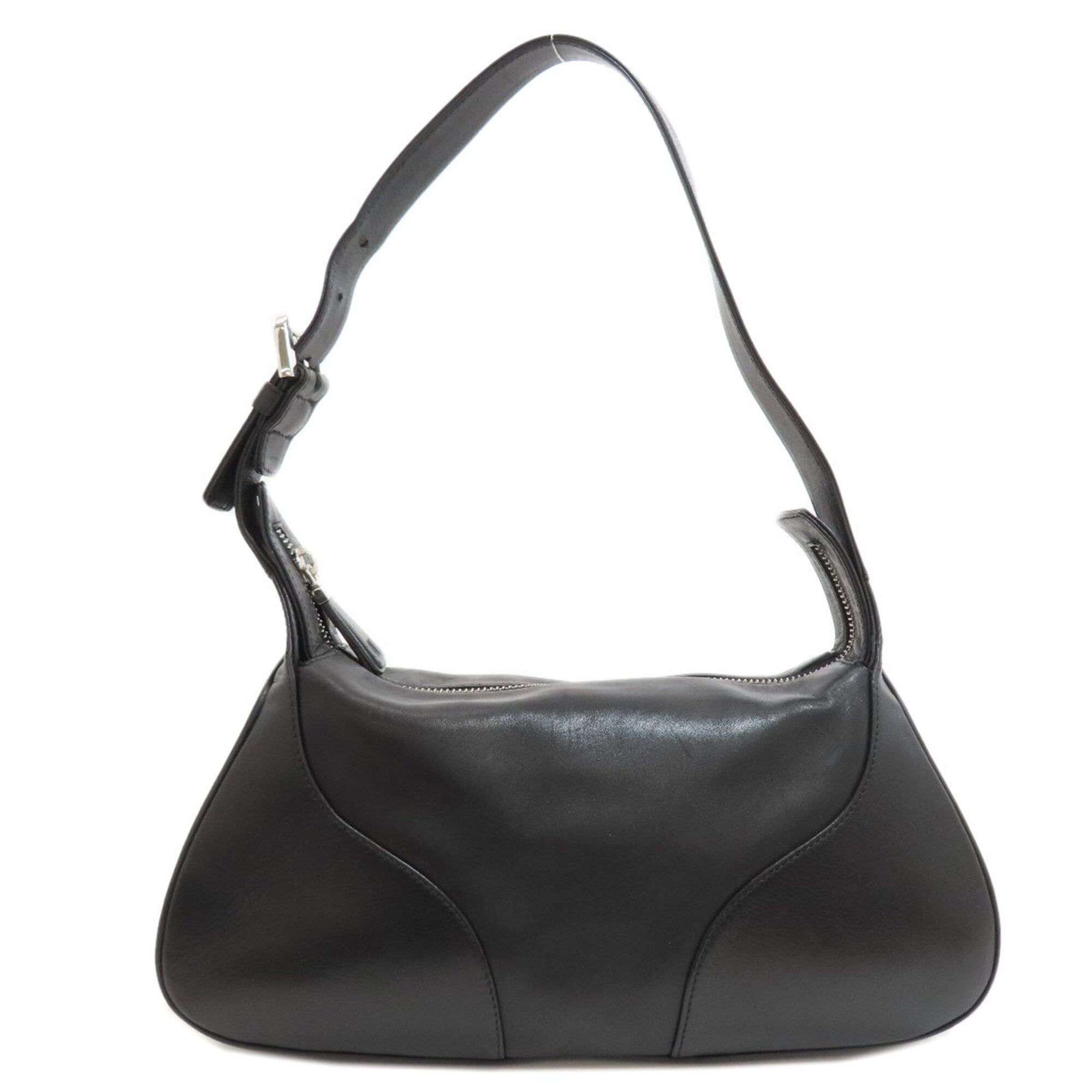 Bally Black Leather Shoulder Bag (Pre-Owned)