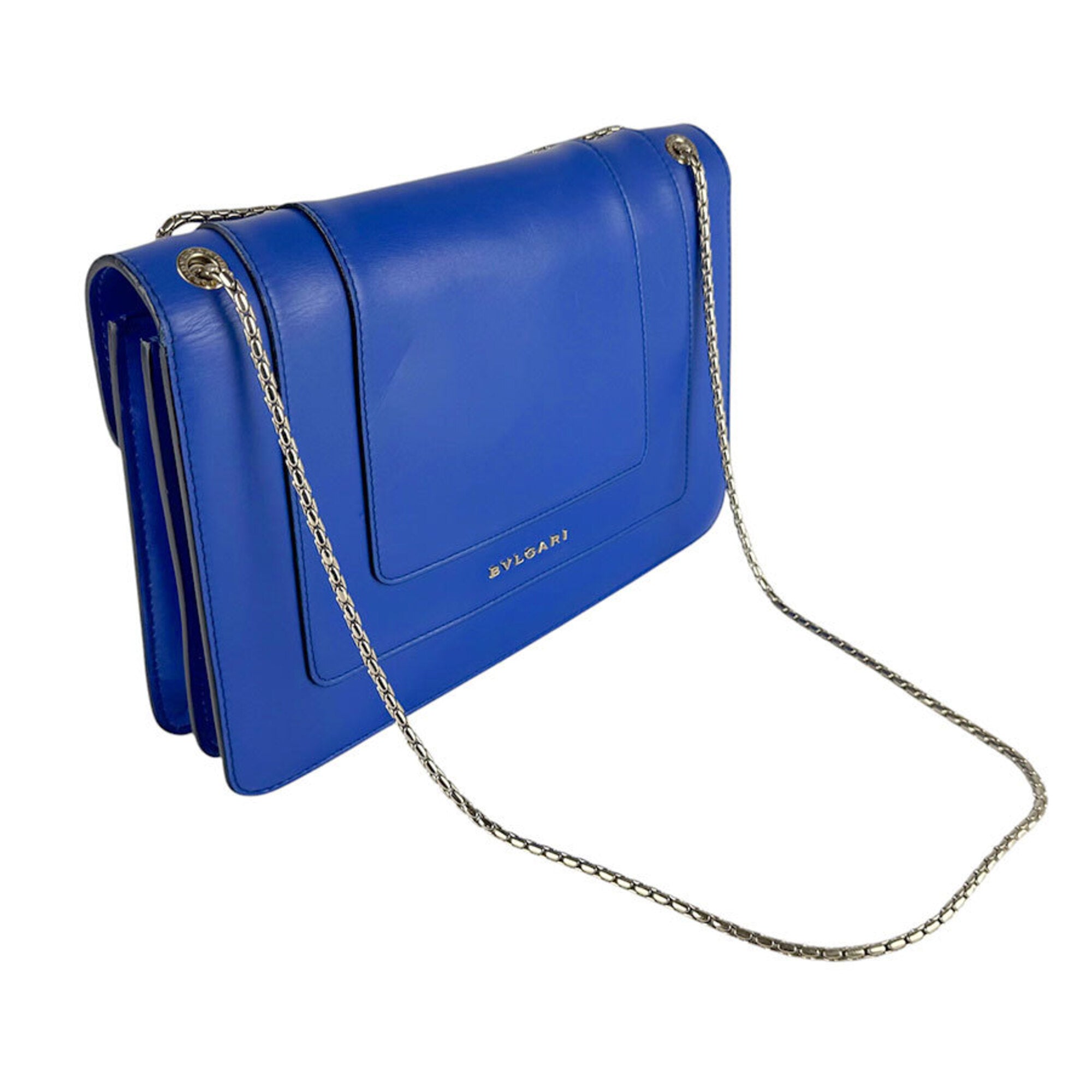 Bvlgari Blue Leather Shoulder Bag (Pre-Owned)