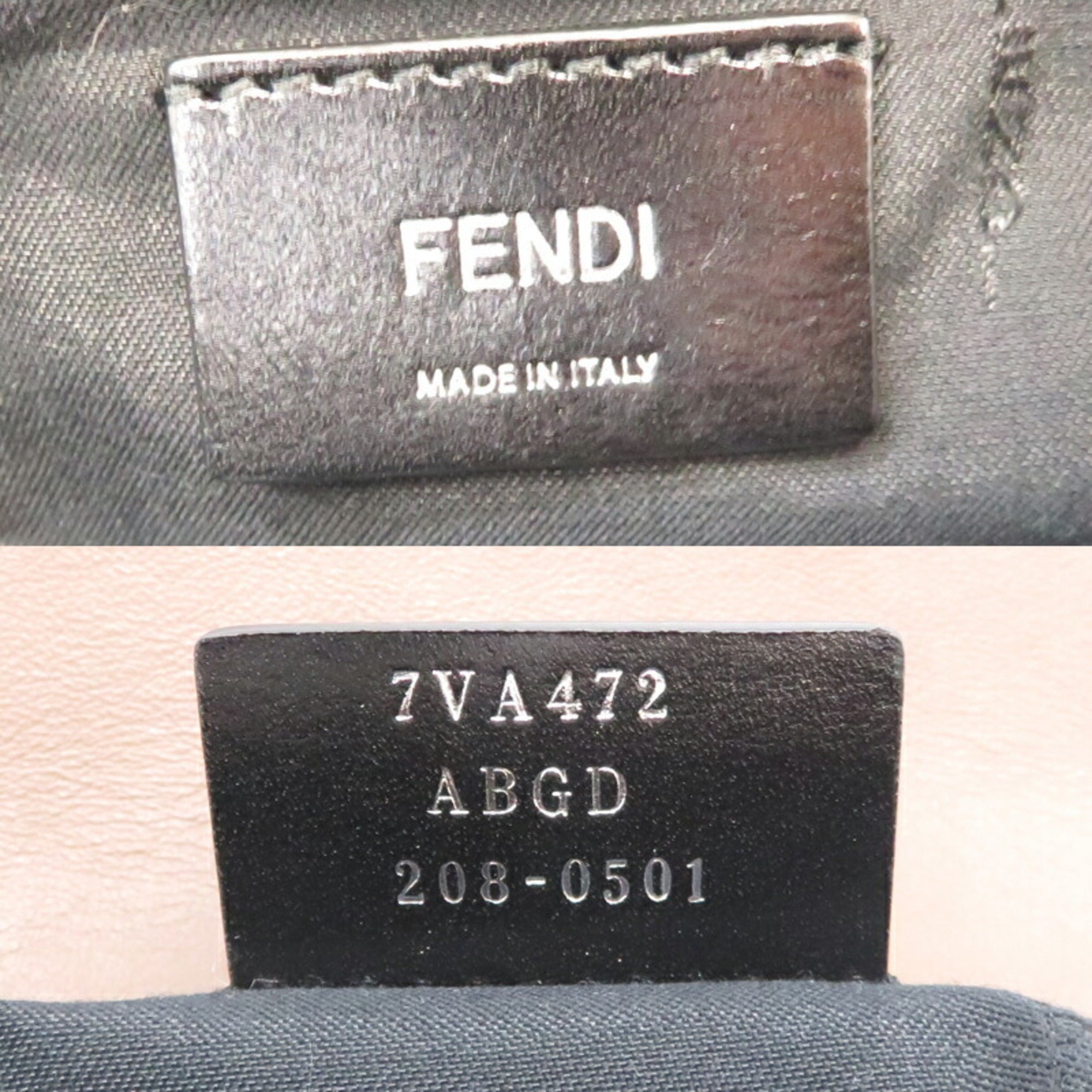 Fendi Dark Yellow Canvas Leather Shoulder Bag (Pre-Owned)