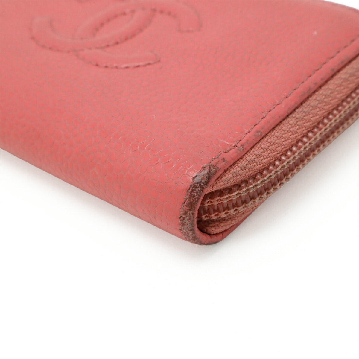 Chanel Pink Grained Calfskin Coin Purse/Coin Case (Pre-Owned)