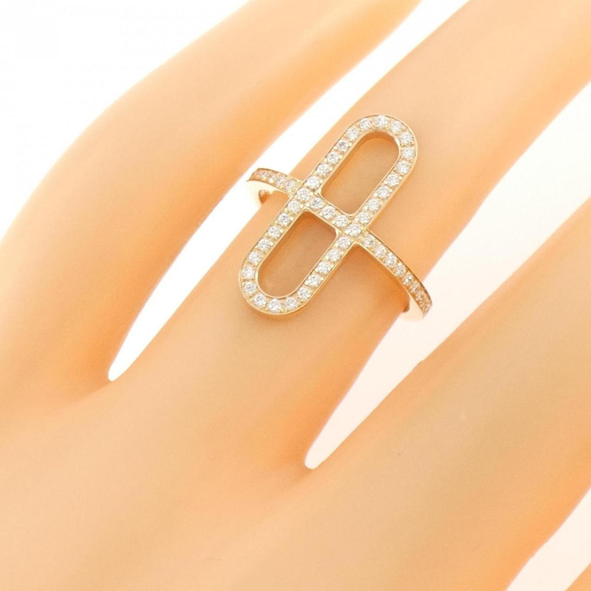 Hermes Pink Gold (18K) Band Ring (Pre-Owned)