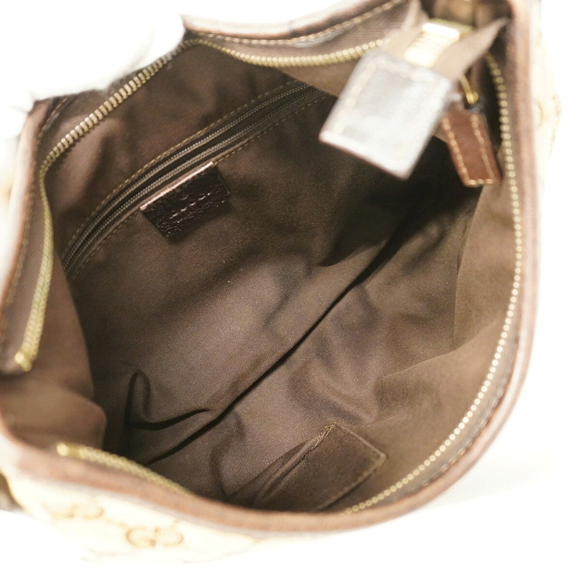 Gucci Beige Canvas Shoulder Bag (Pre-Owned)