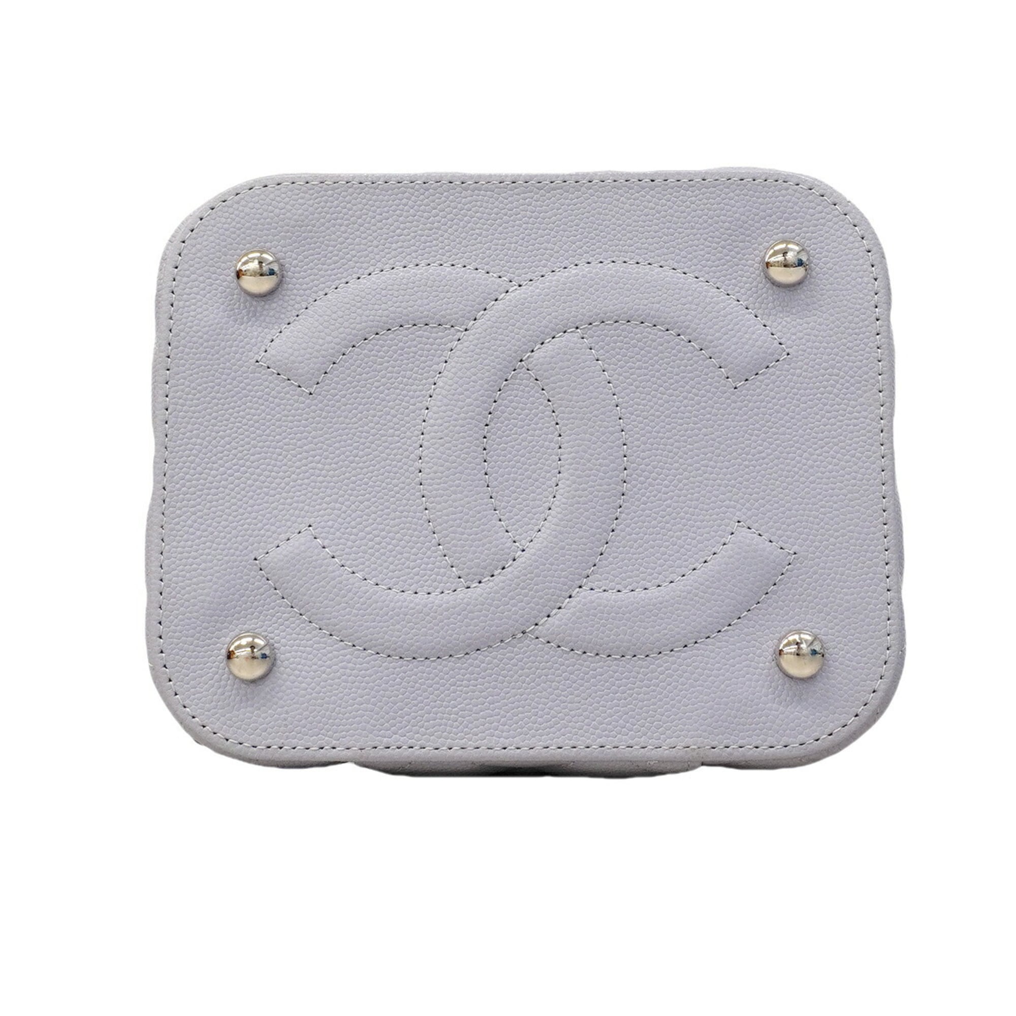Chanel Purple Grained Calfskin Vanity Bag (Pre-Owned)