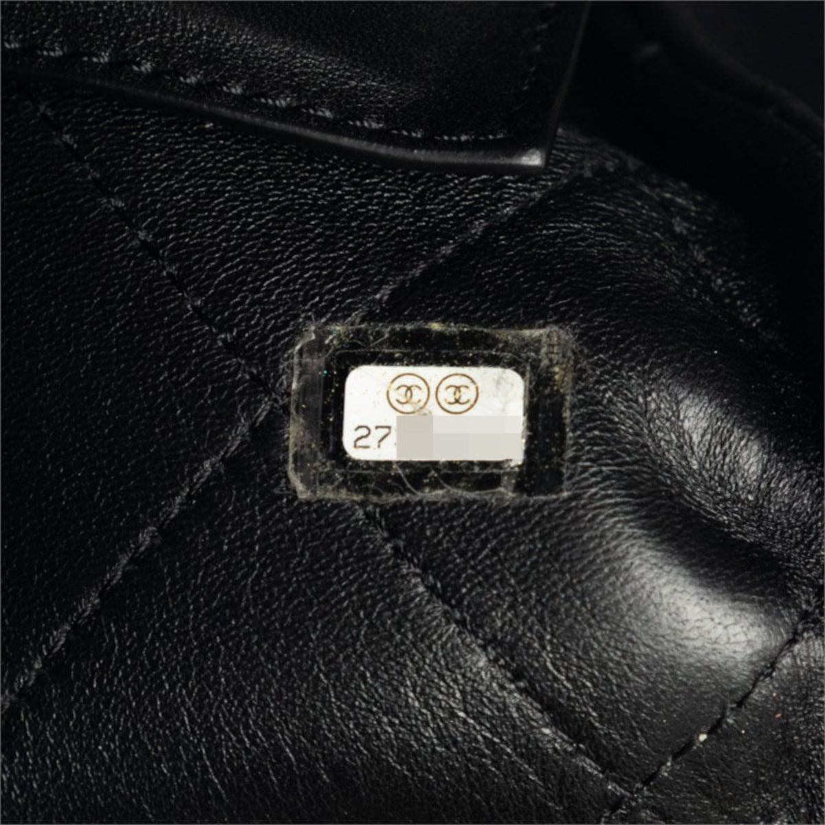Chanel Wild Stitch Black Leather Shoulder Bag Tote Bag (Pre-Owned)