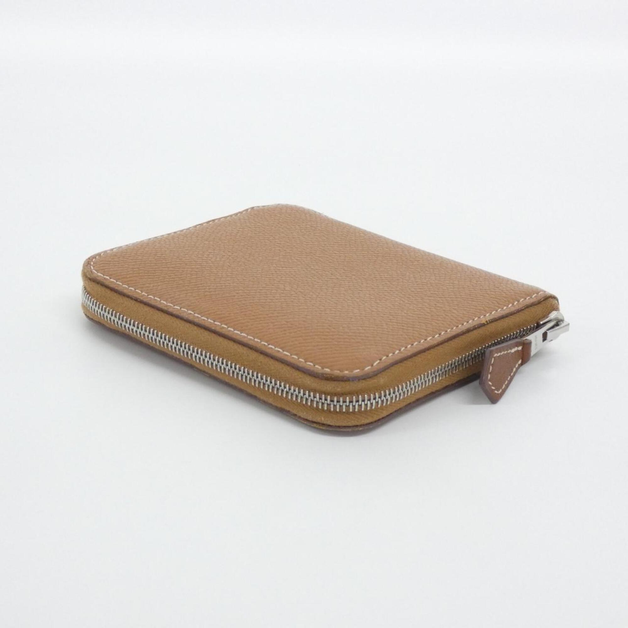 Hermes Gold Beige Celeste Epsom Leather Silk Wallet (Bi-Fold) (Pre-Owned)