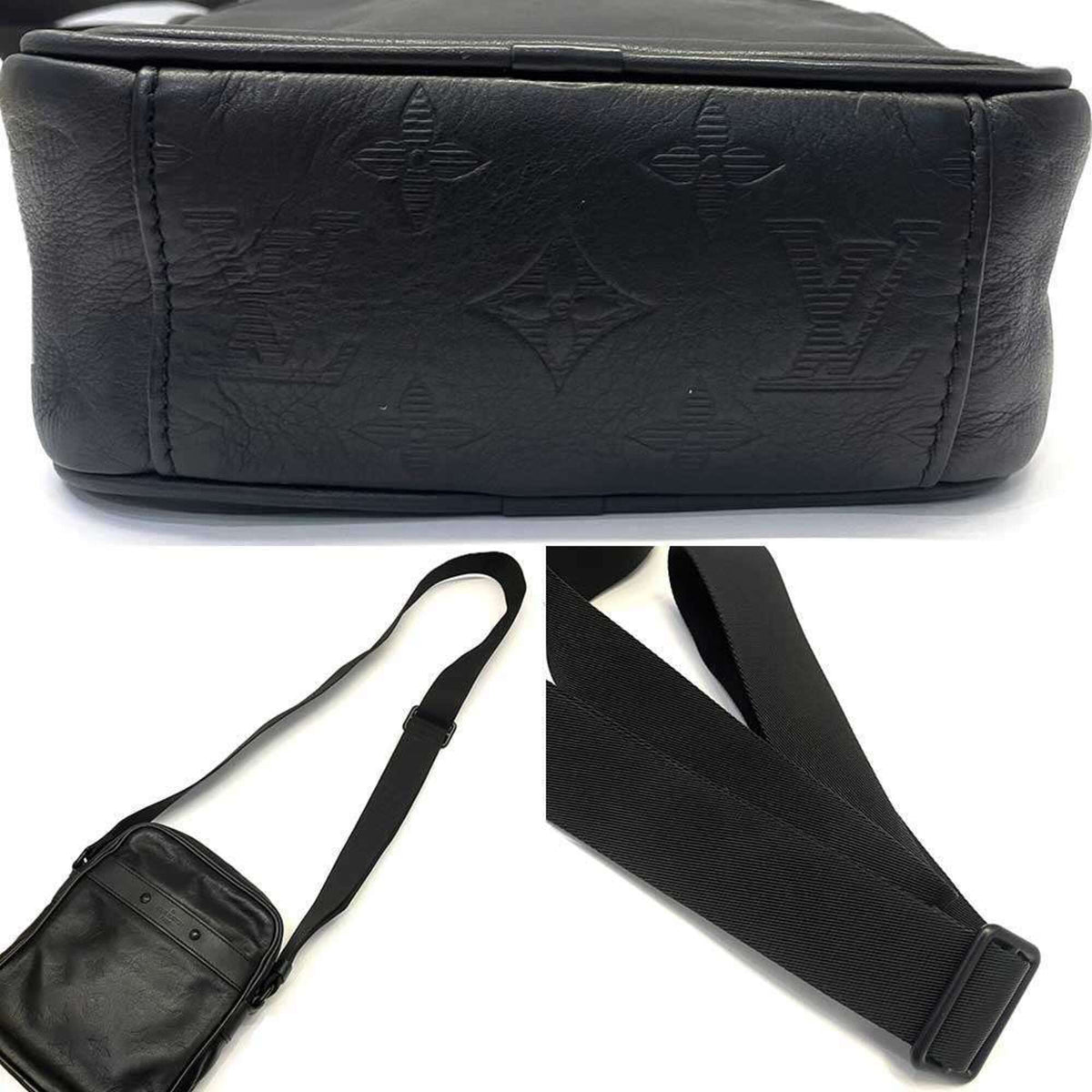 Louis Vuitton Monogram Shadow Black Monogram Shadow Shoulder Bag (Pre-Owned)