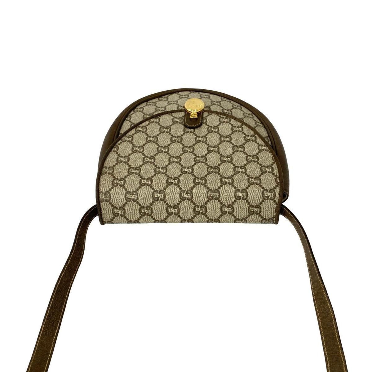 Gucci Brown Leather Pvc Pochette Shoulder Bag (Pre-Owned)