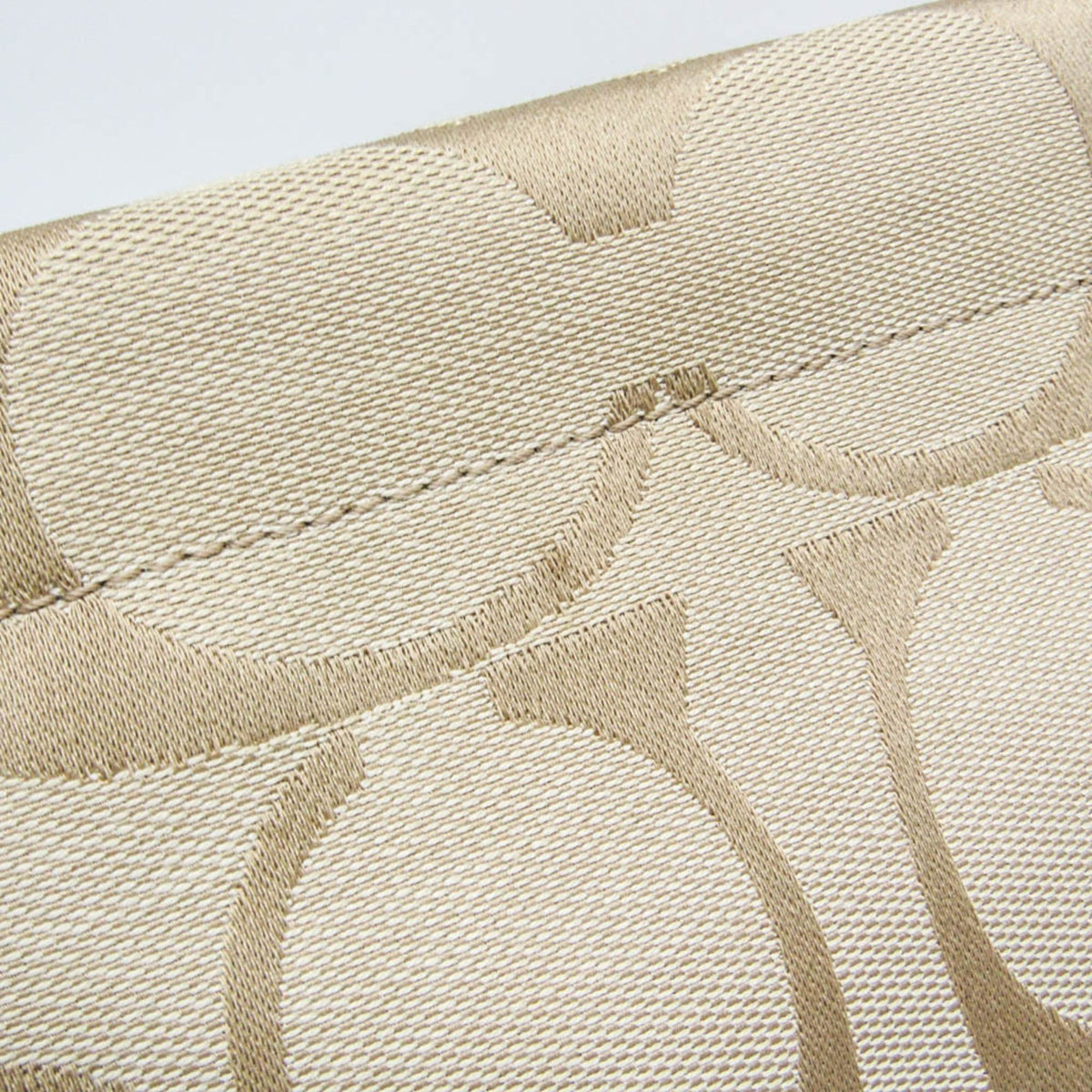 Coach Signature Light Beige Canvas Leather Shoulder Bag (Pre-Owned)