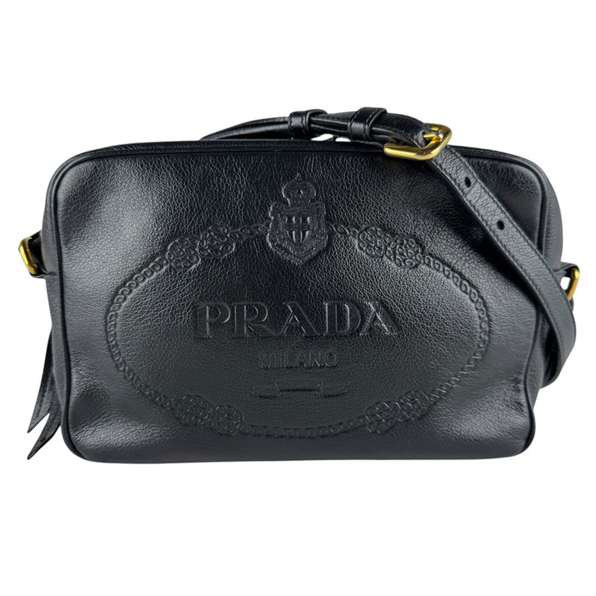 Prada Black Leather Shoulder Bag (Pre-Owned)