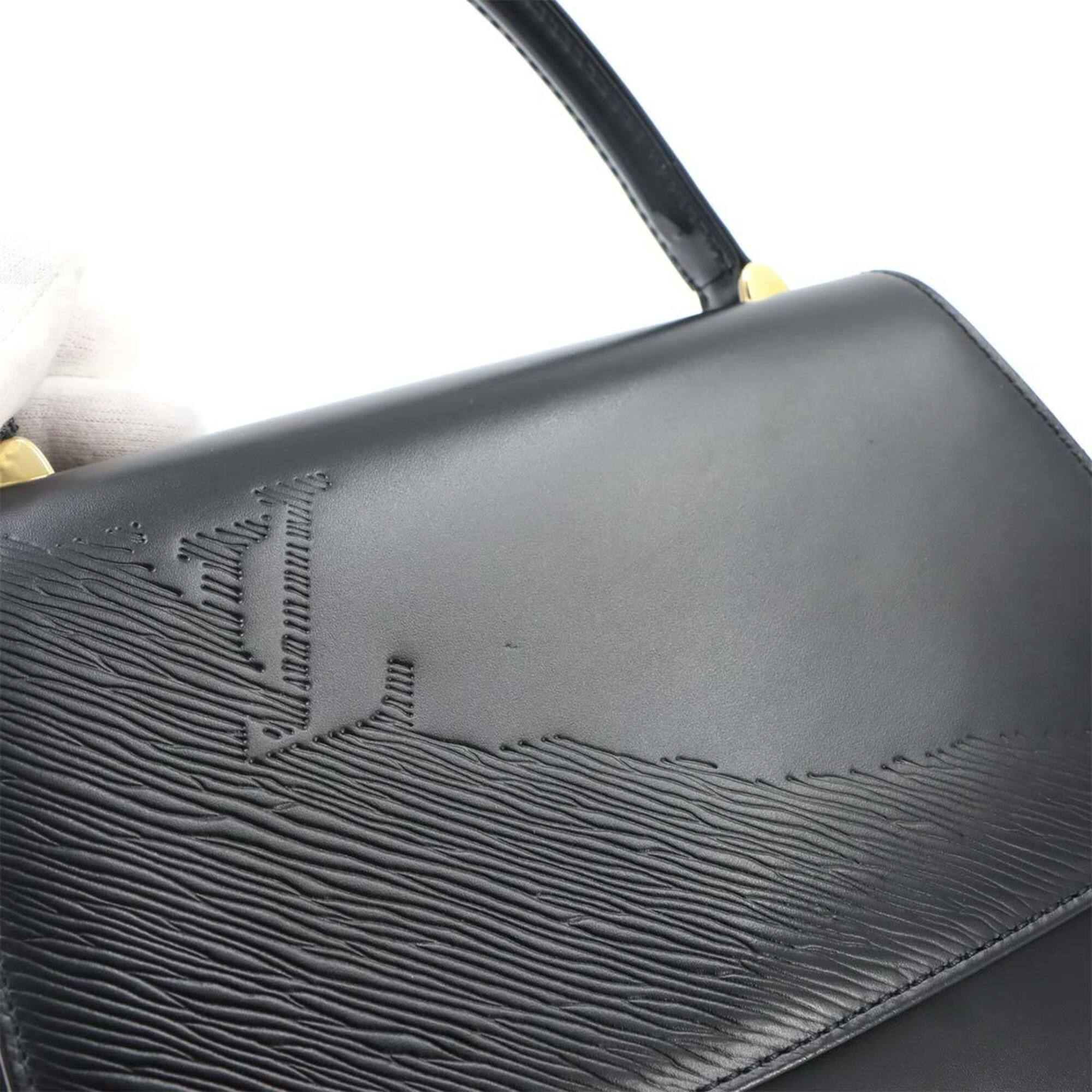 Louis Vuitton Black Noir Leather Handbag (Pre-Owned)