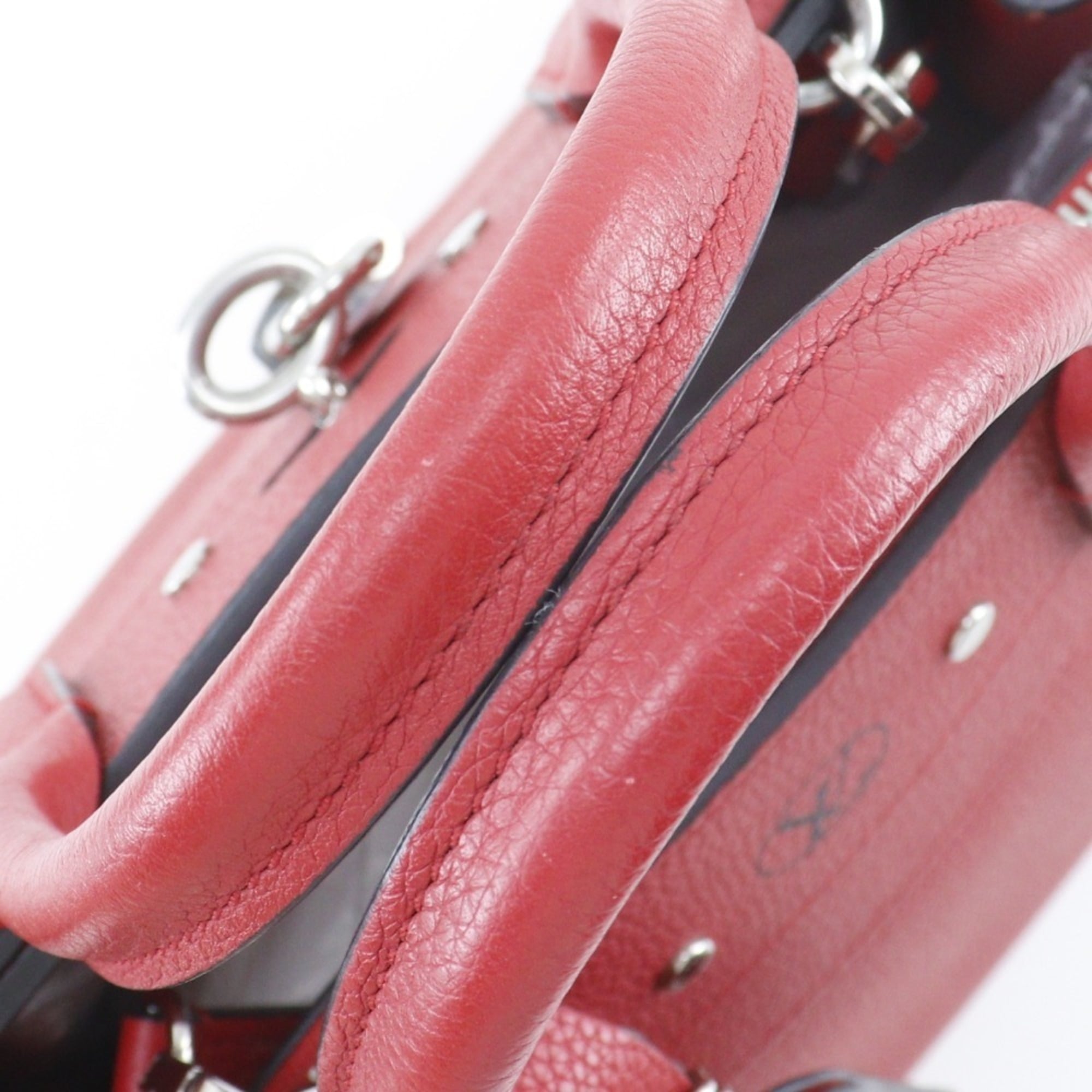 Louis Vuitton Red Color Rouge Leather Handbag Shoulder Bag (Pre-Owned)