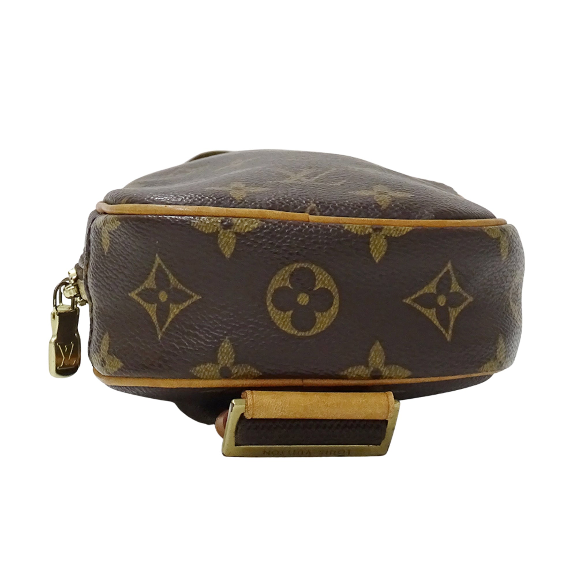 Louis Vuitton Brown Monogram Canvas Handbag Pochette Shoulder Bag Sling Bag (Pre-Owned)