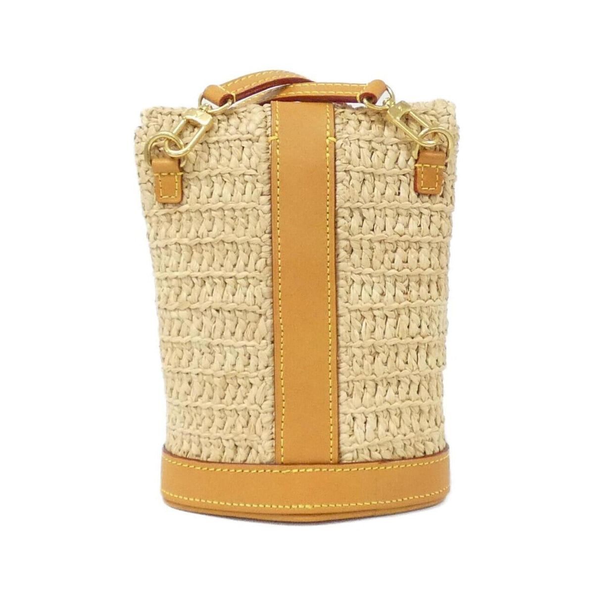 Louis Vuitton Beige Natural Raffia Handbag Pouch Shoulder Bag (Pre-Owned)