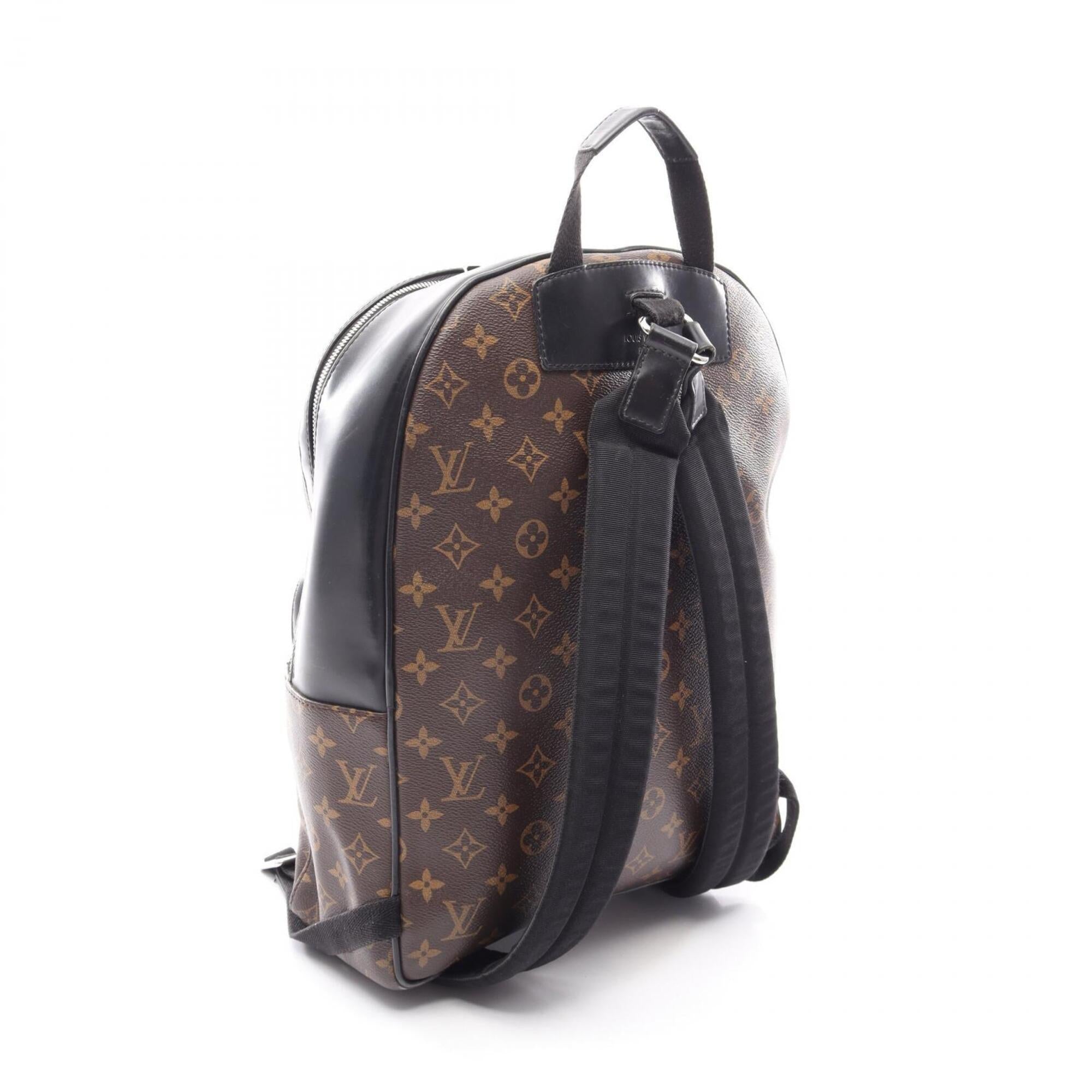 Louis Vuitton Black Brown Monogram Macassar Coated Canvas Leather Backpack (Pre-Owned)
