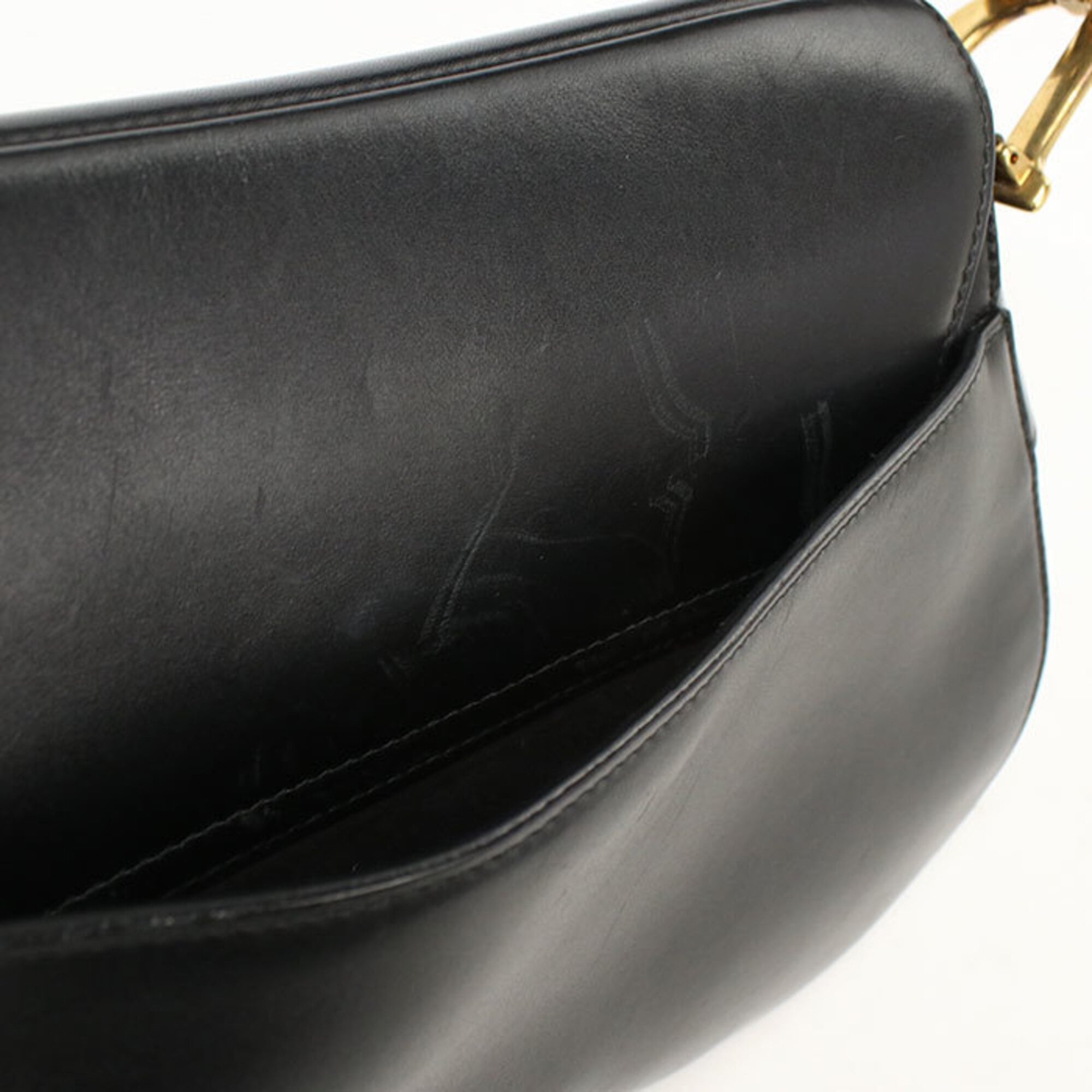 Christian Dior Black Leather Shoulder Bag (Pre-Owned)