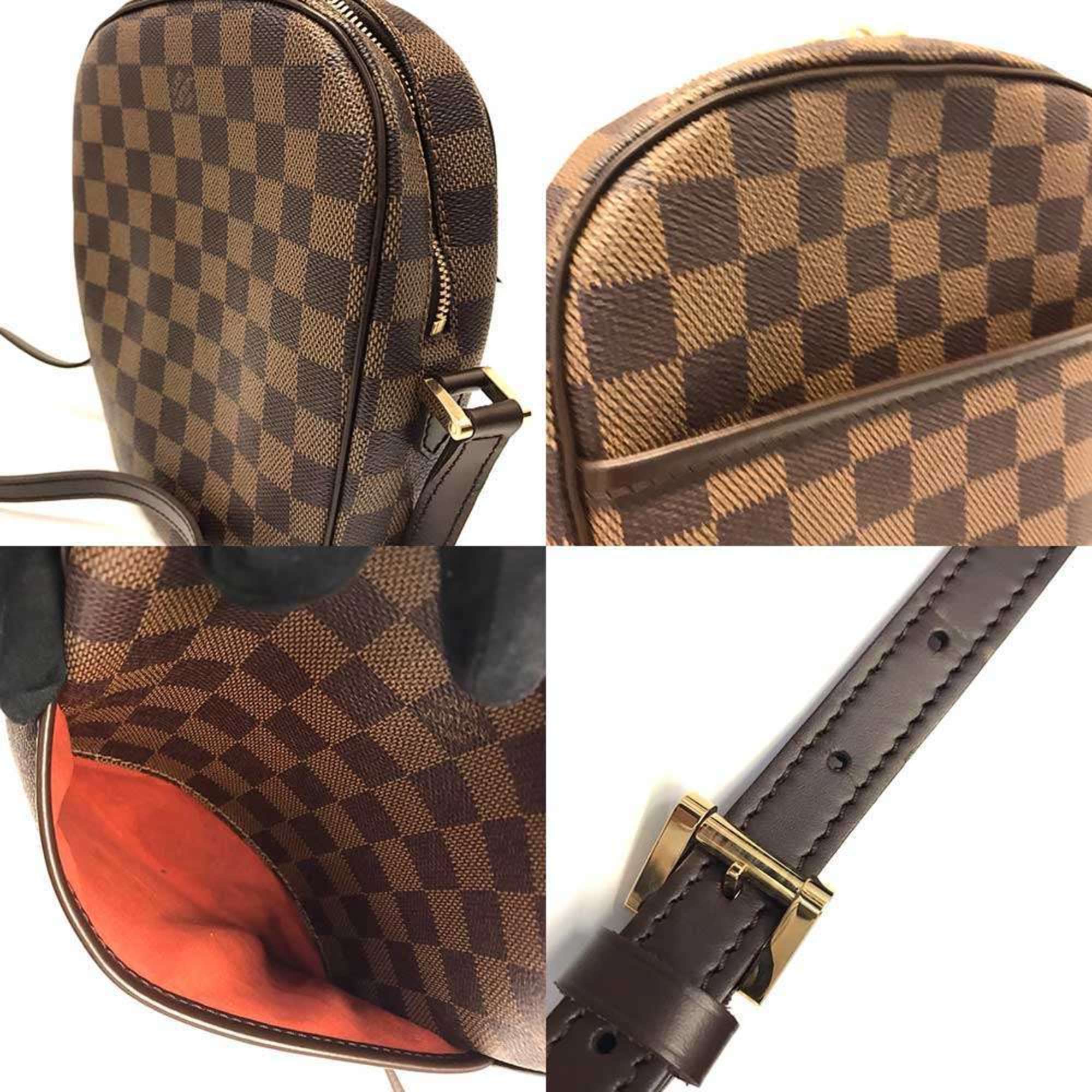 Louis Vuitton Damier Brown Damier Canvas Ebene Pochette Shoulder Bag (Pre-Owned)