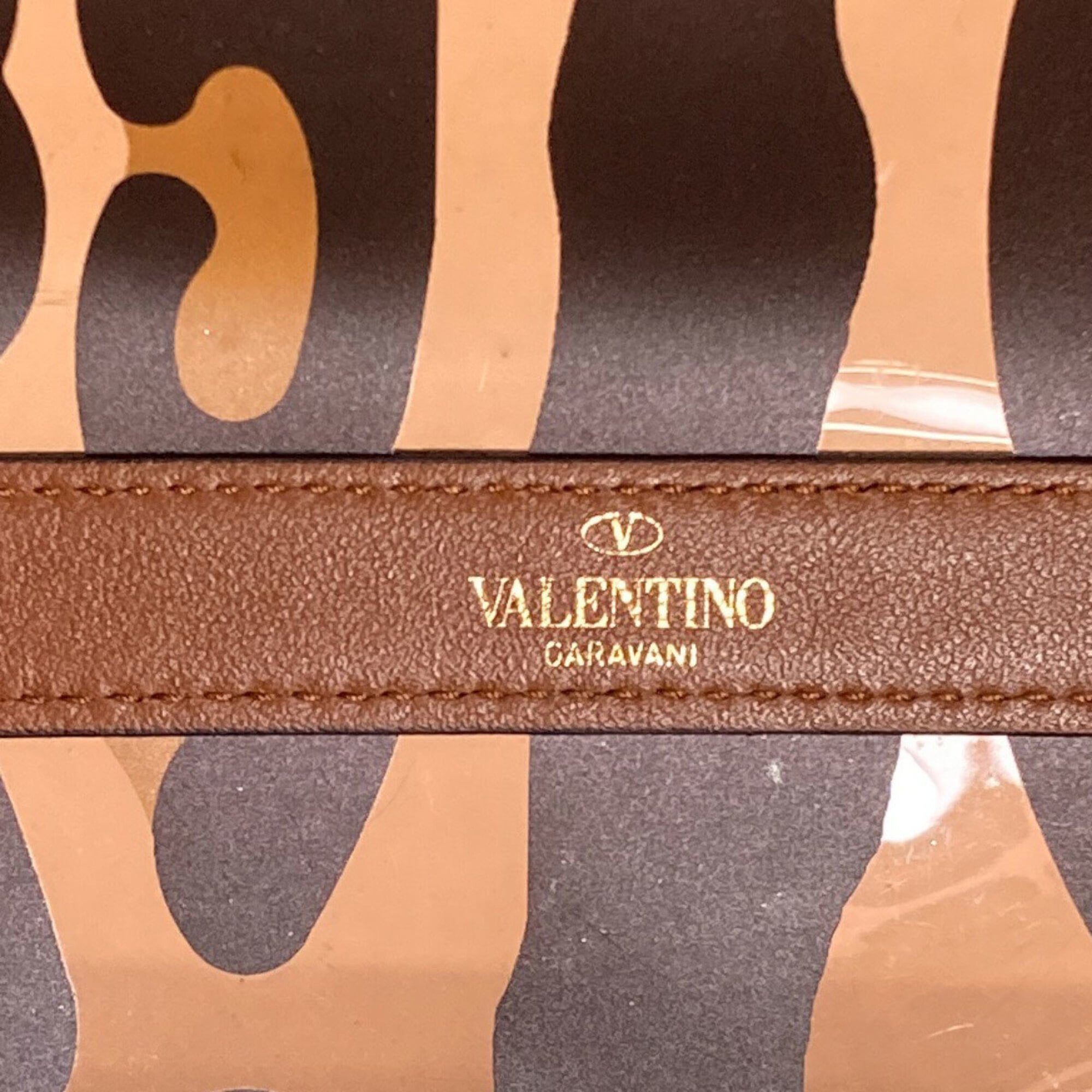 Valentino Brown Vinyl Tote Bag (Pre-Owned)