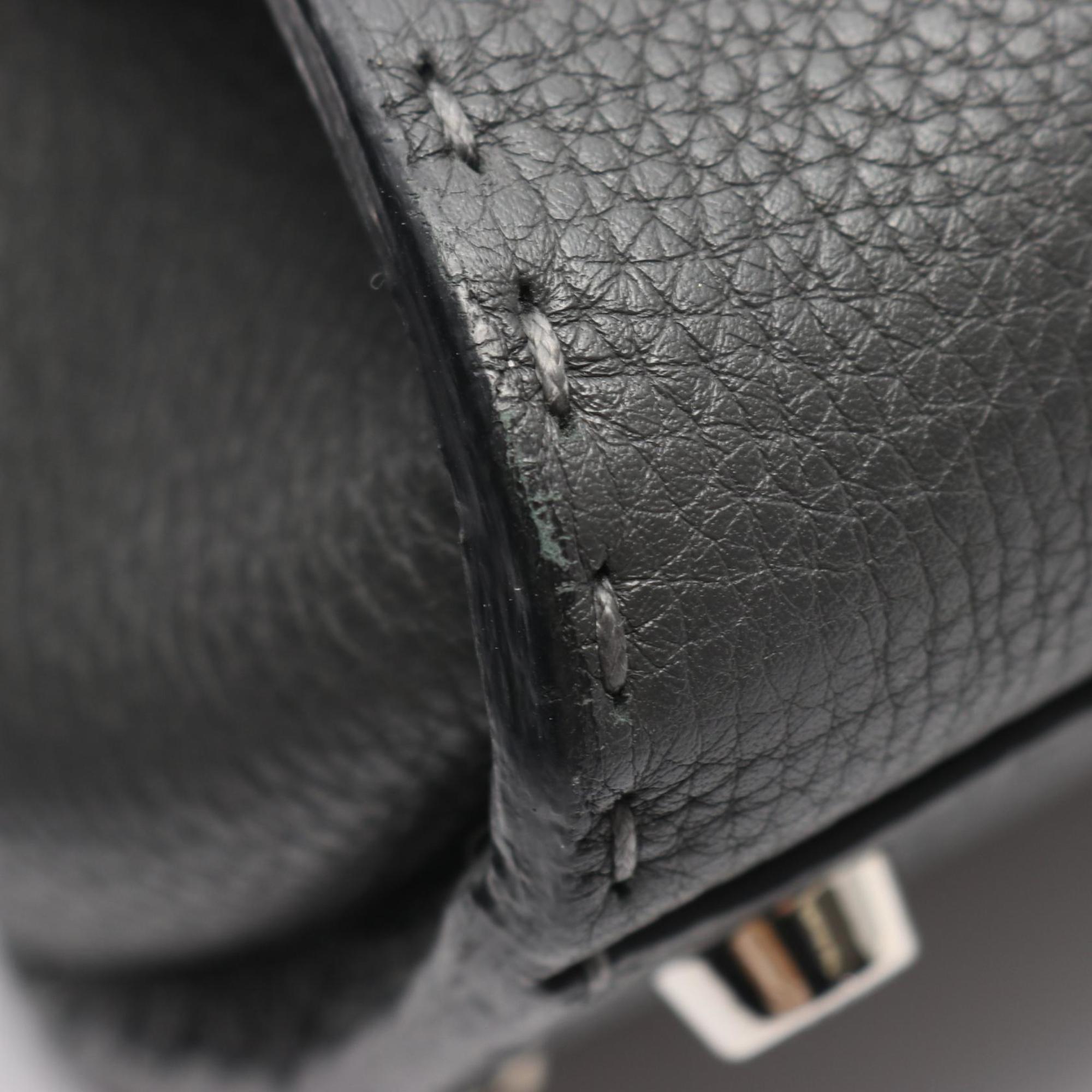 Fendi Gray Leather Handbag (Pre-Owned)
