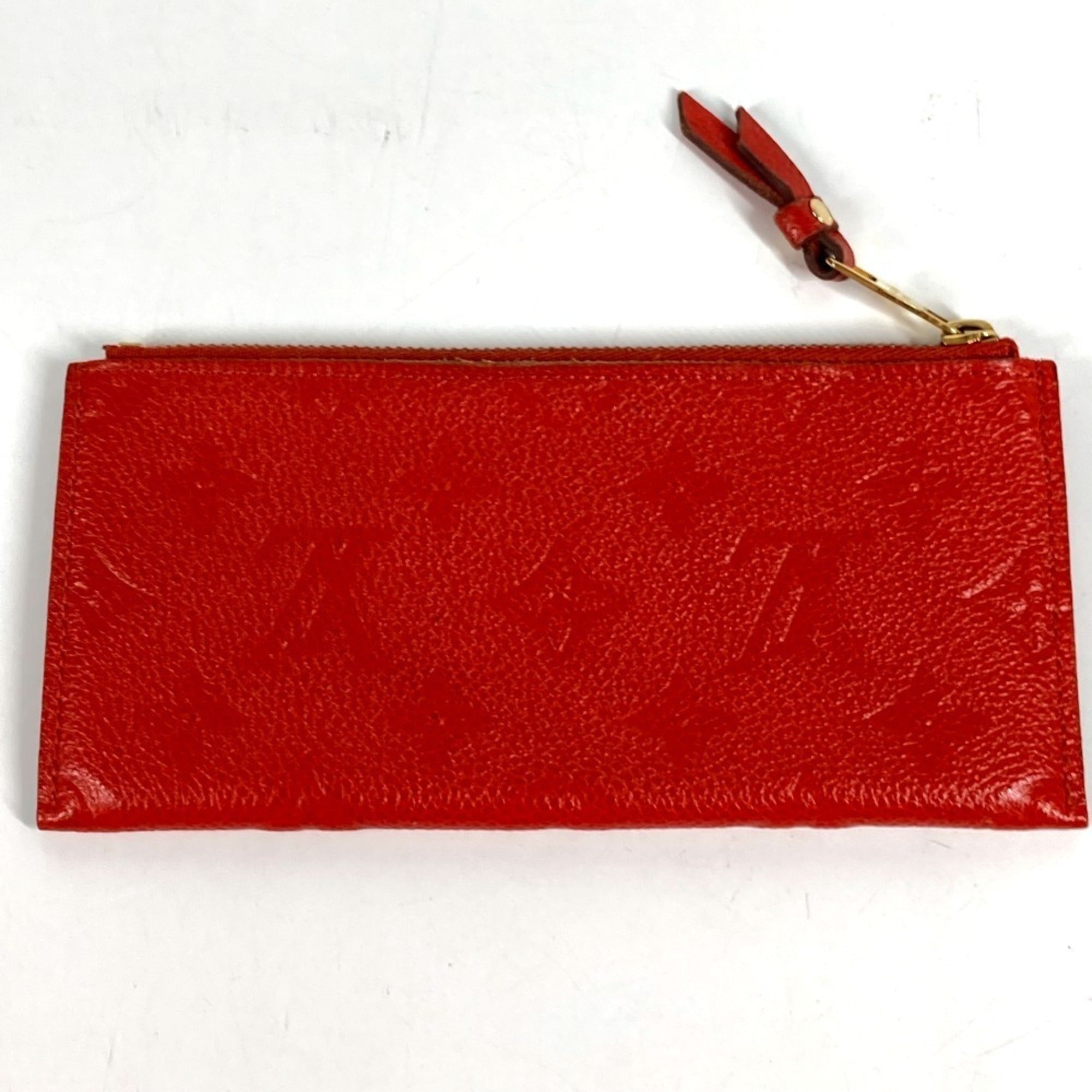 Louis Vuitton Auriane Red Color Monogram Empreinte Long Wallet (Bi-Fold) (Pre-Owned)