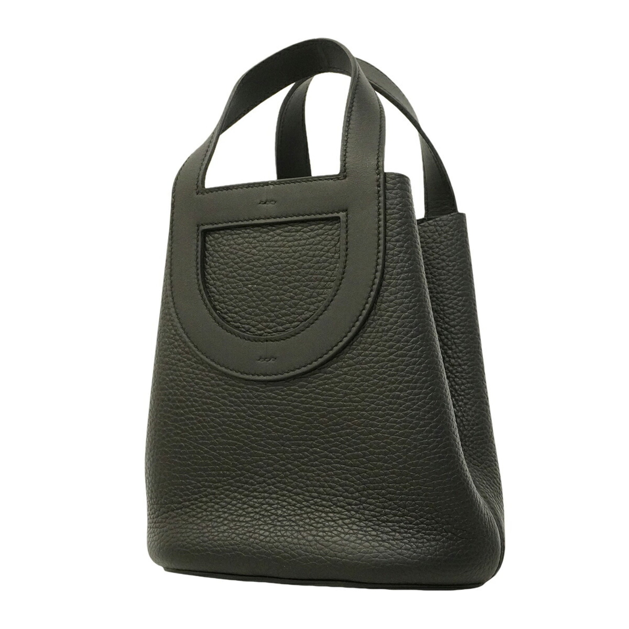 Hermes Black Taurillon Clemence Leather Handbag (Pre-Owned)