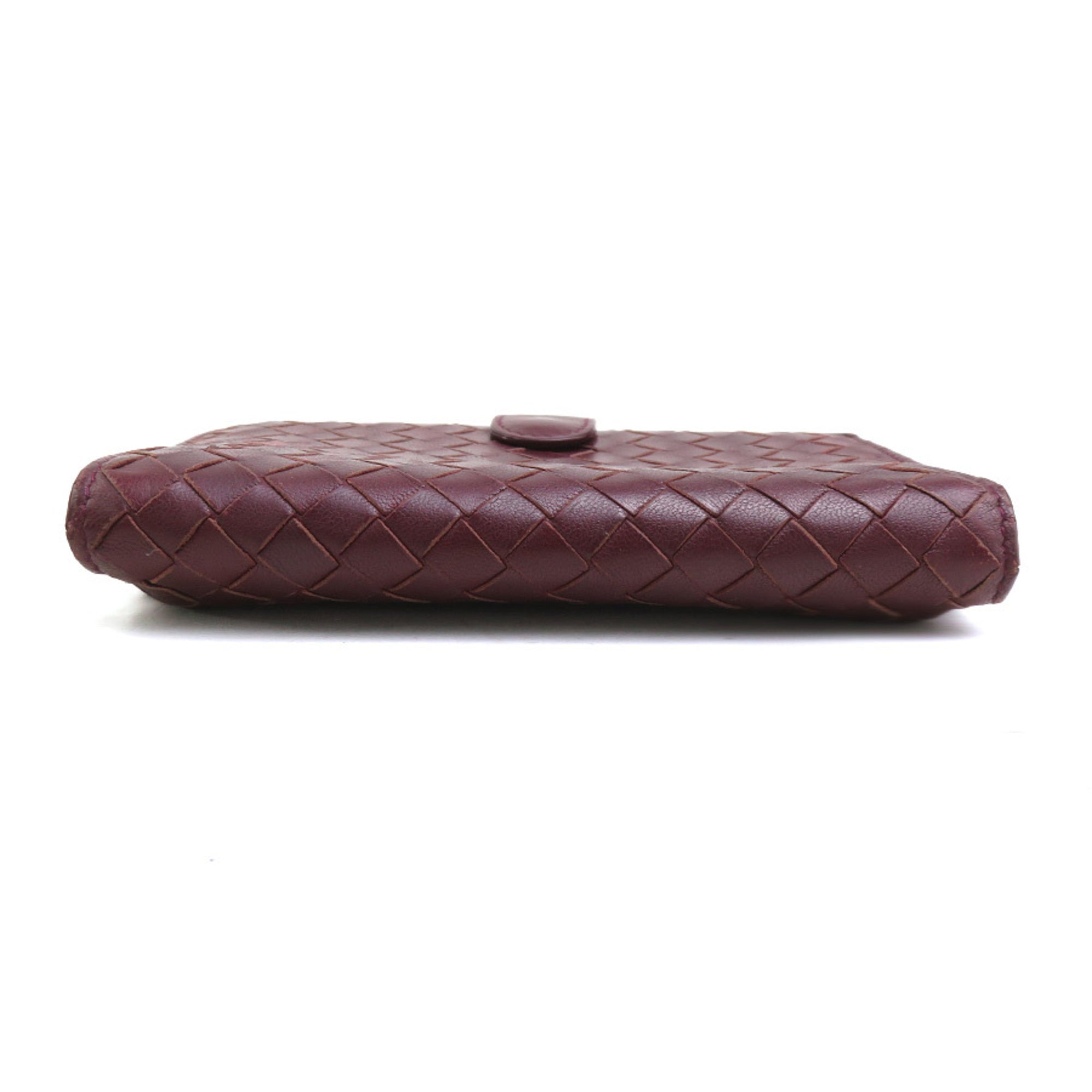 Bottega Veneta Burgundy Intrecciato Wallet (Bi-Fold) (Pre-Owned)