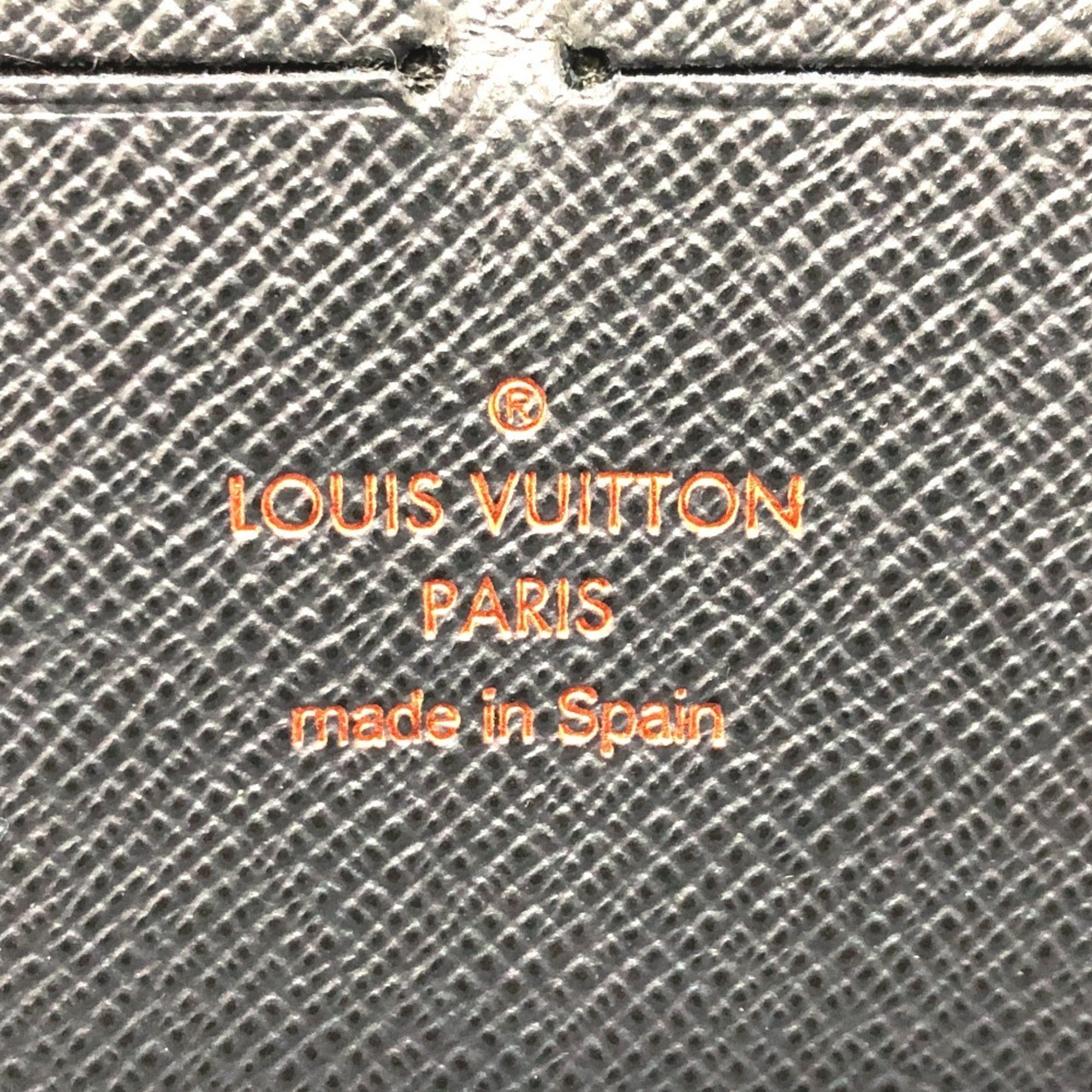 Louis Vuitton Black Navy Red Color Canvas Long Wallet (Bi-Fold) (Pre-Owned)