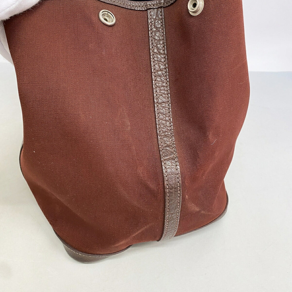 Hermes Brown Toile Officier Tote Bag (Pre-Owned)