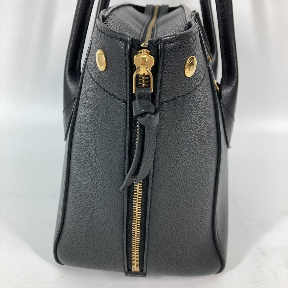 Louis Vuitton Black Noir Leather Handbag Shoulder Bag Tote Bag (Pre-Owned)