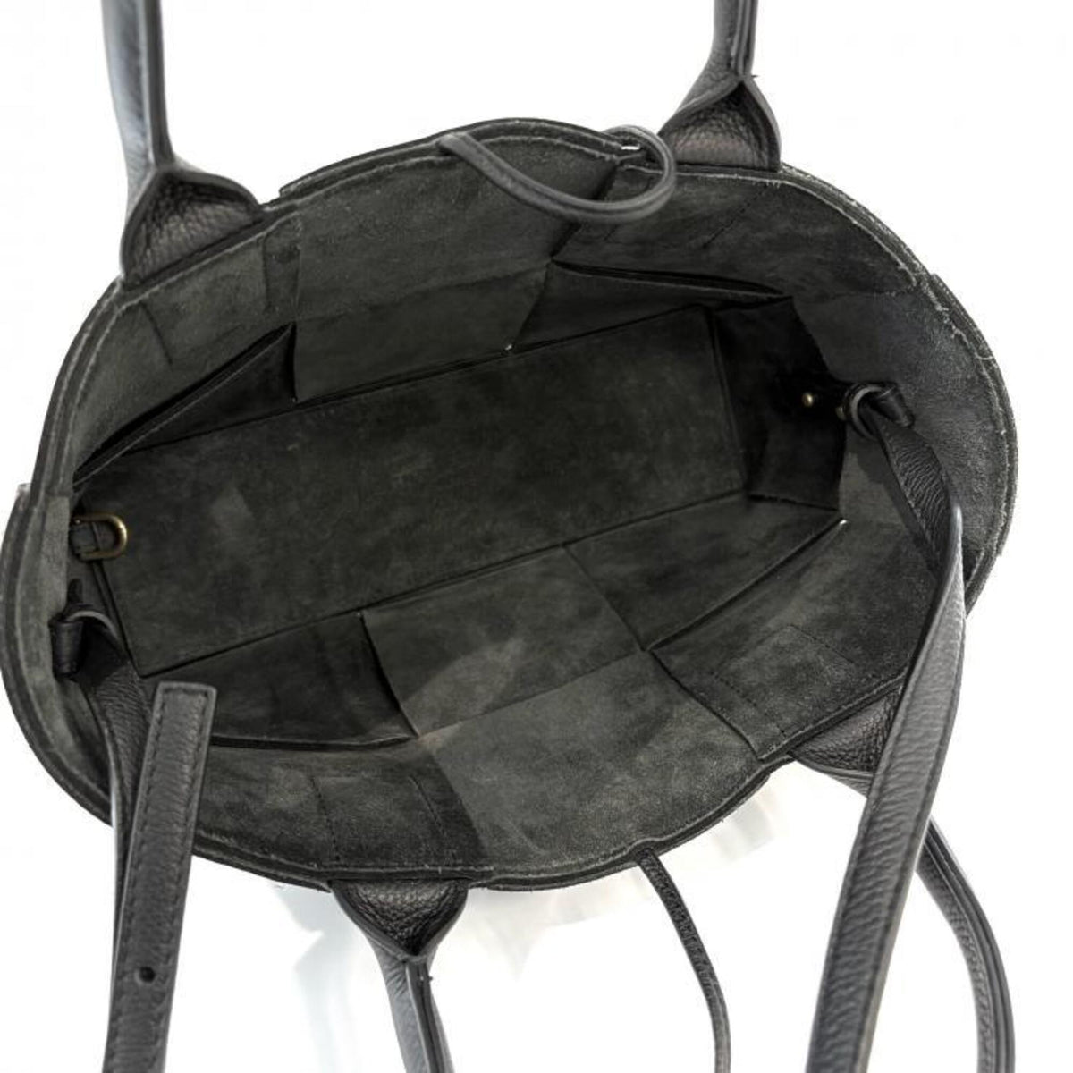 Bottega Veneta Black Leather Pouch Tote Bag (Pre-Owned)