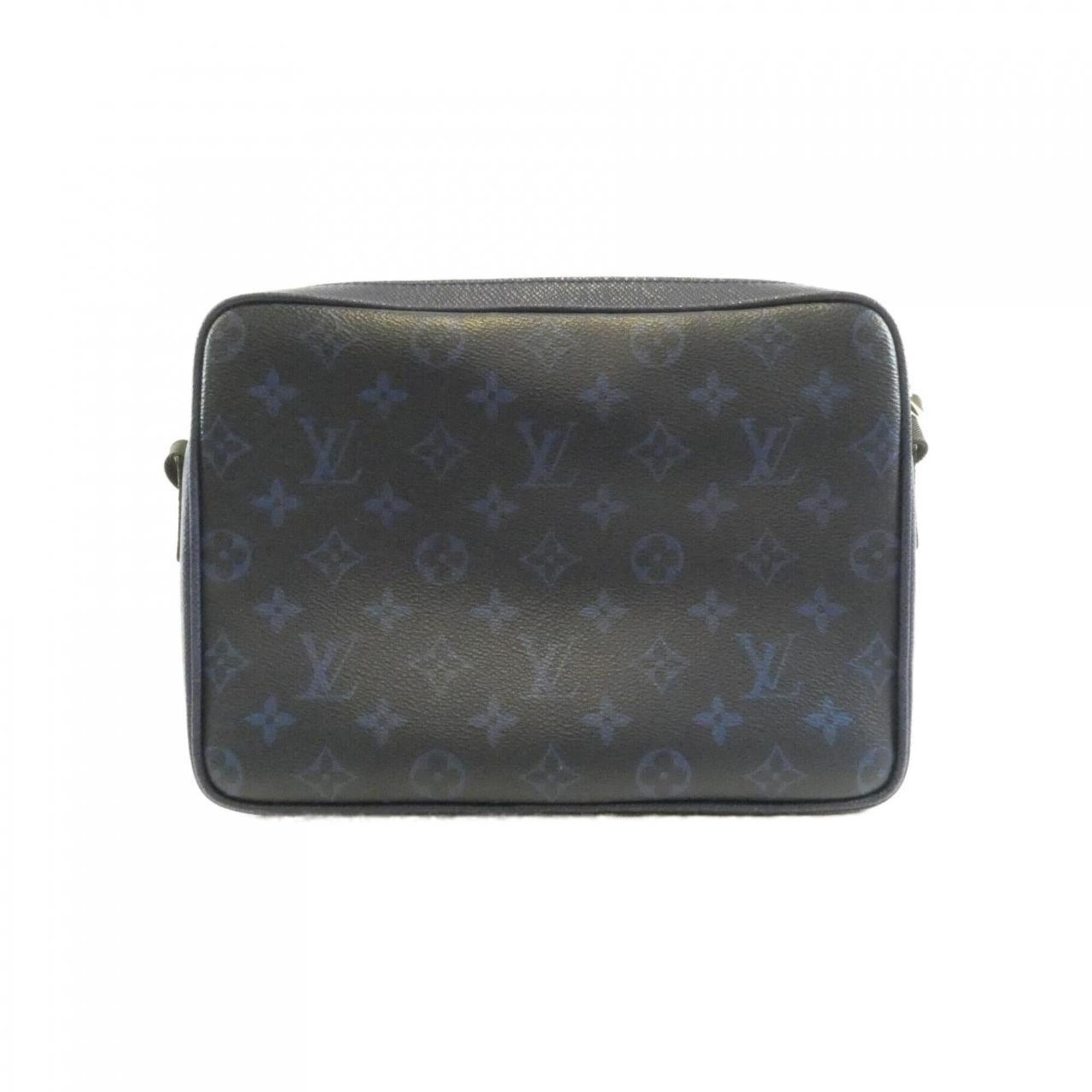 Louis Vuitton Blue Cobalt Coated Canvas Leather Shoulder Bag (Pre-Owned)