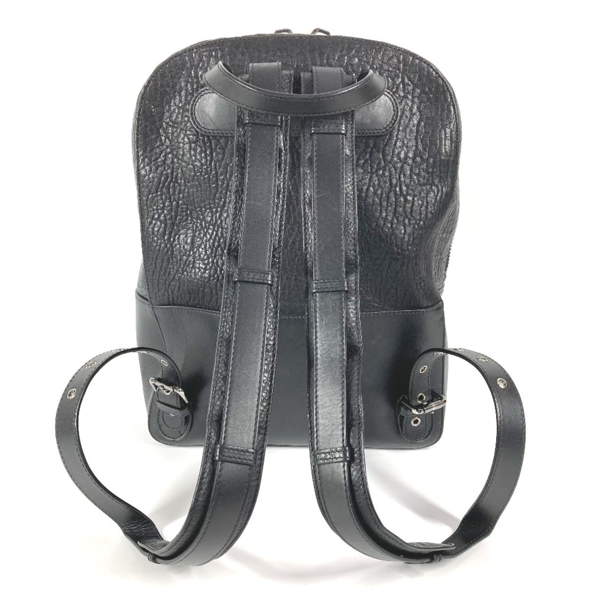 Christian Louboutin Black Red Color Leather Backpack (Pre-Owned)