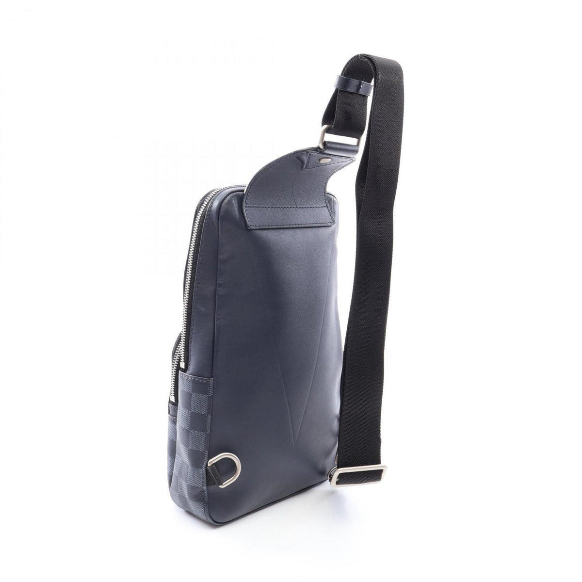 Louis Vuitton Navy Leather Fanny Pack Handbag (Pre-Owned)
