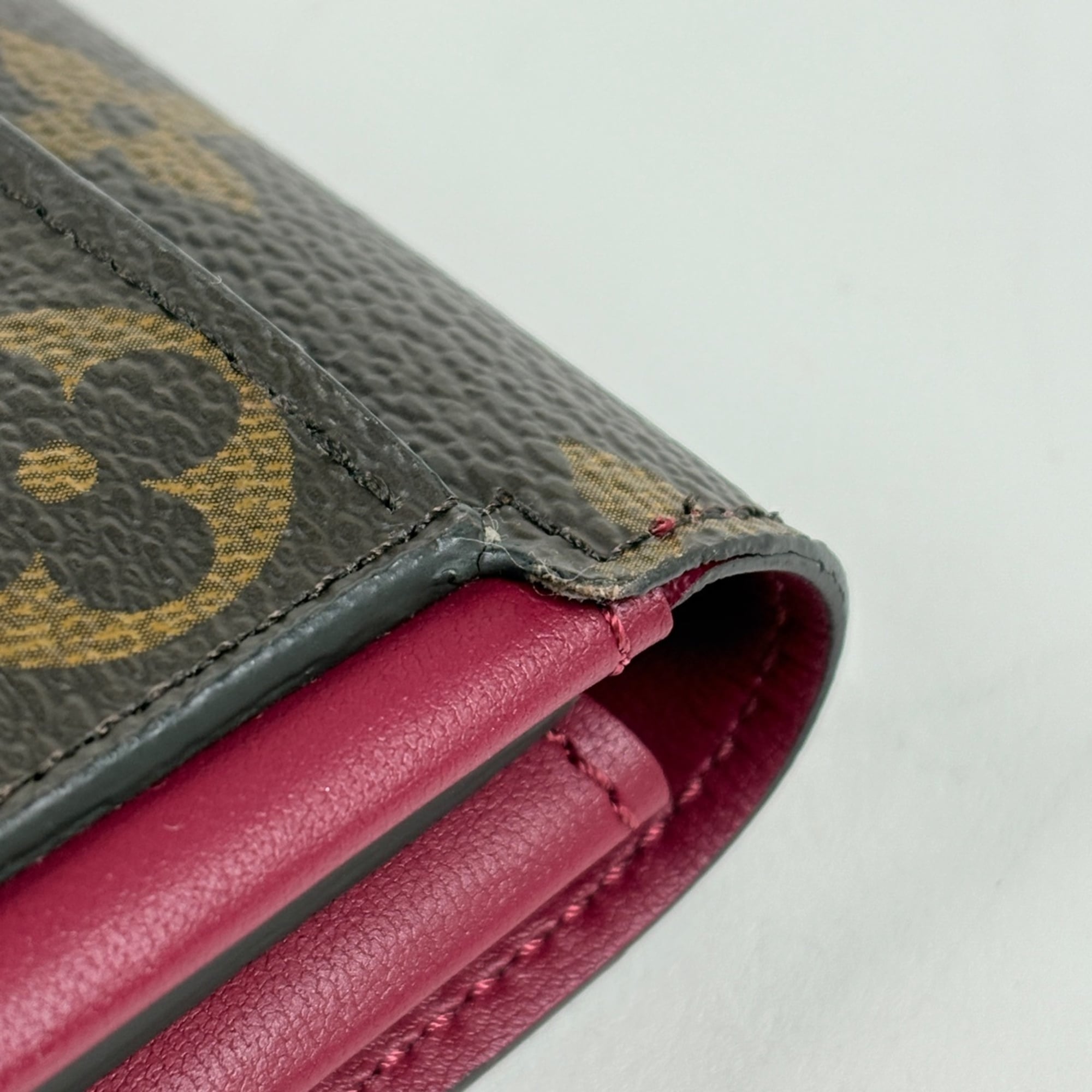 Louis Vuitton Brown Fuchsia Monogram Pvc Long Wallet (Bi-Fold) (Pre-Owned)