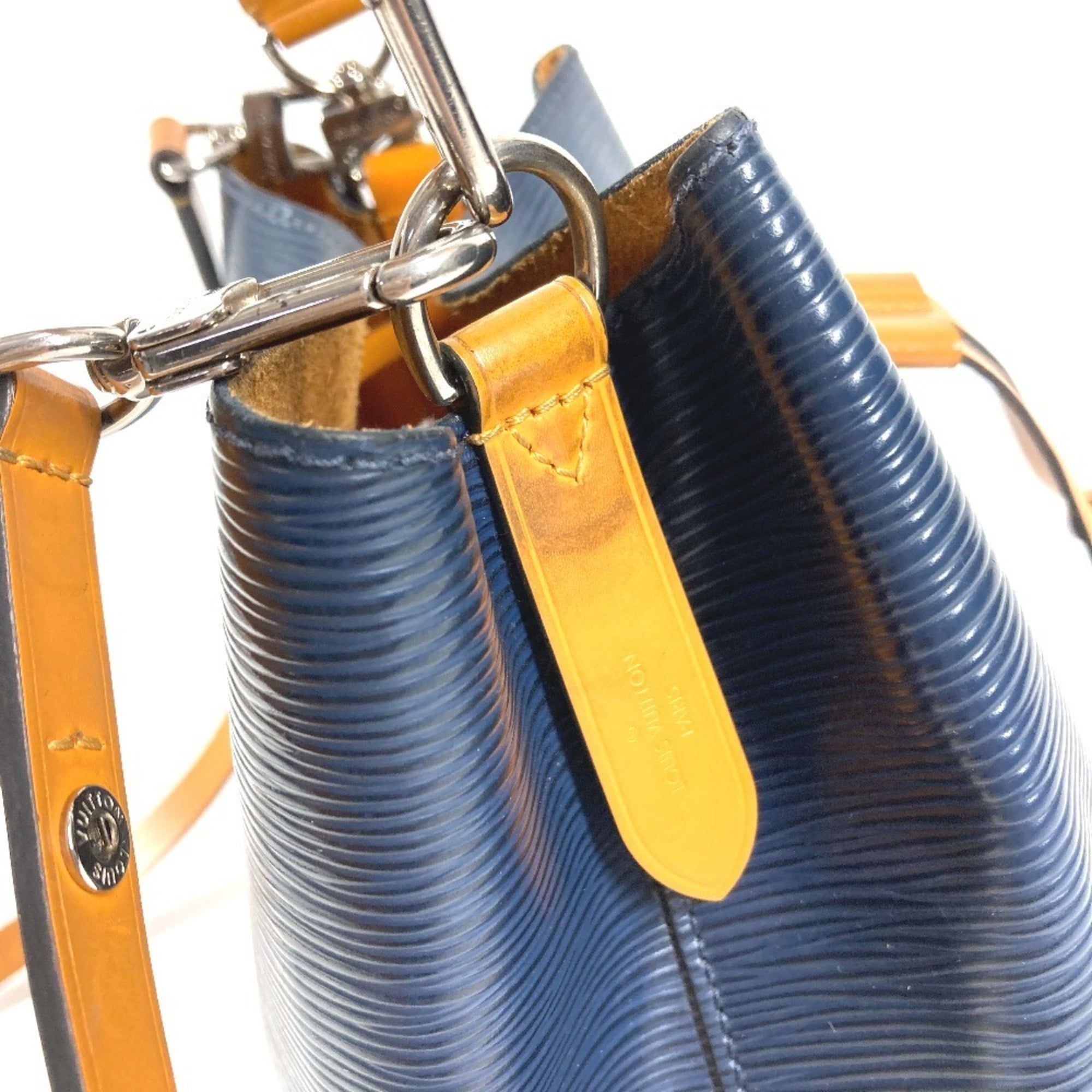 Louis Vuitton Bicolor Galle Indigo Navy Saffron Yellow Epi Leather Handbag Shoulder Bag (Pre-Owned)