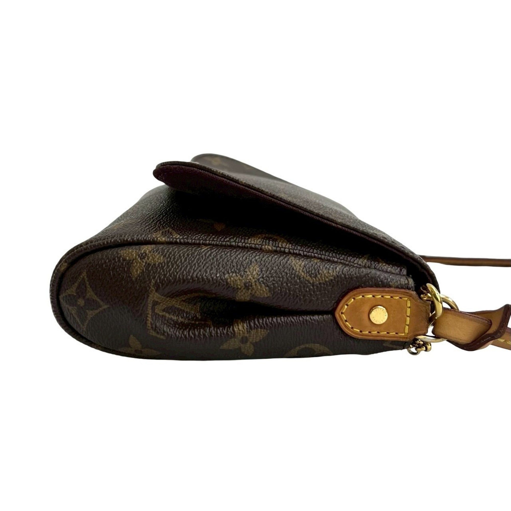 Louis Vuitton Brown Leather Pvc Handbag Pochette Shoulder Bag (Pre-Owned)