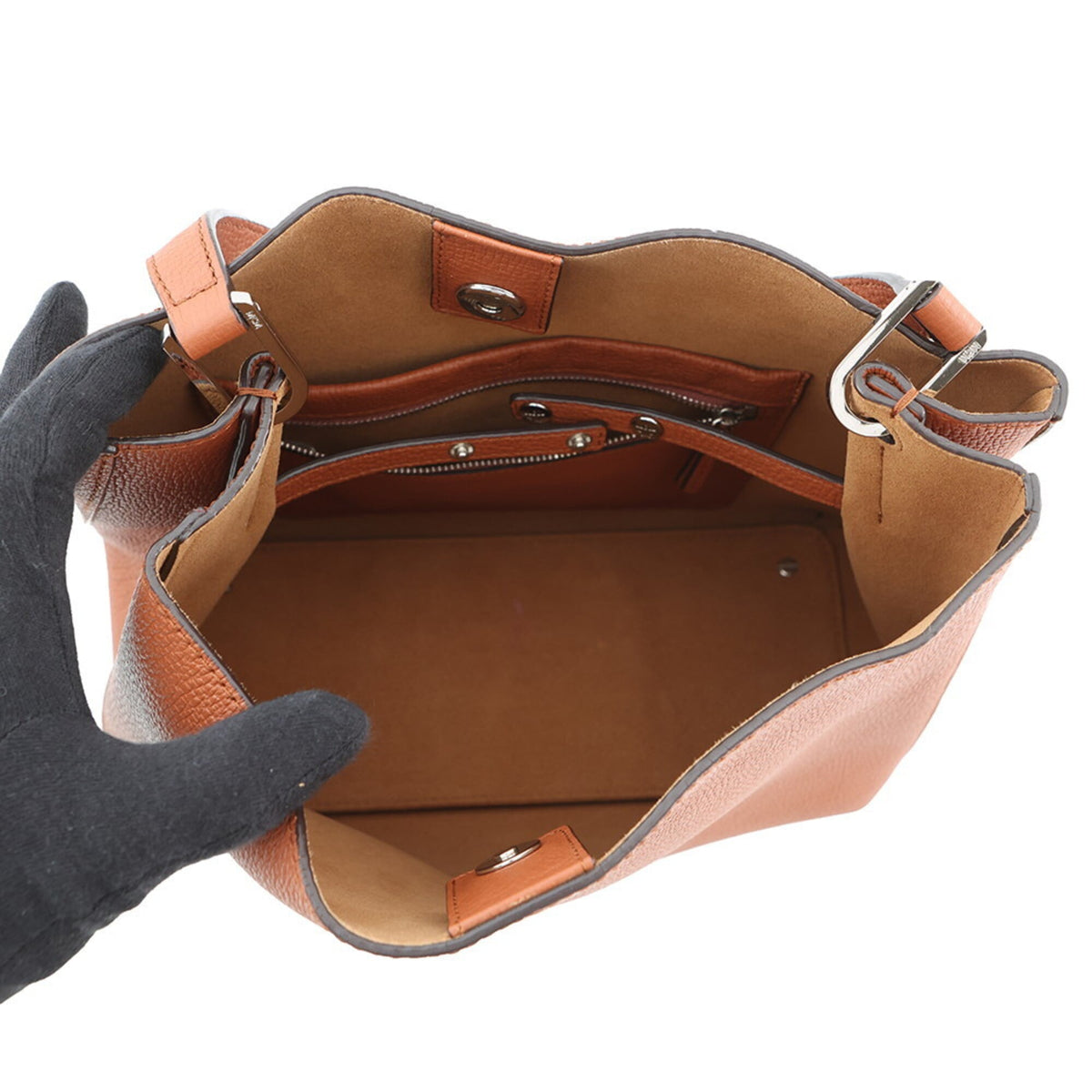 Mcm Brown Leather Handbag Tote Bag (Pre-Owned)
