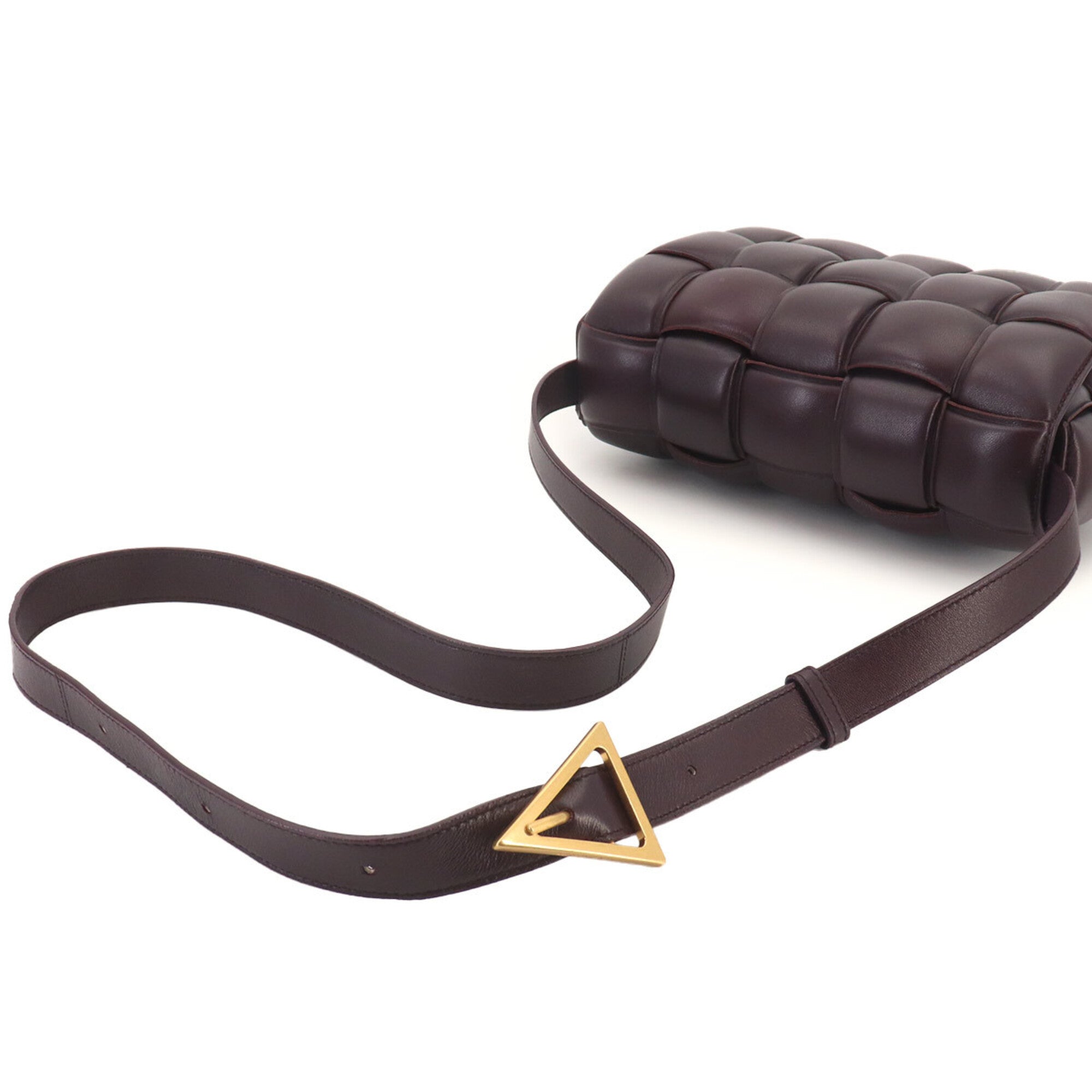 Bottega Veneta Purple Leather Handbag Shoulder Bag (Pre-Owned)