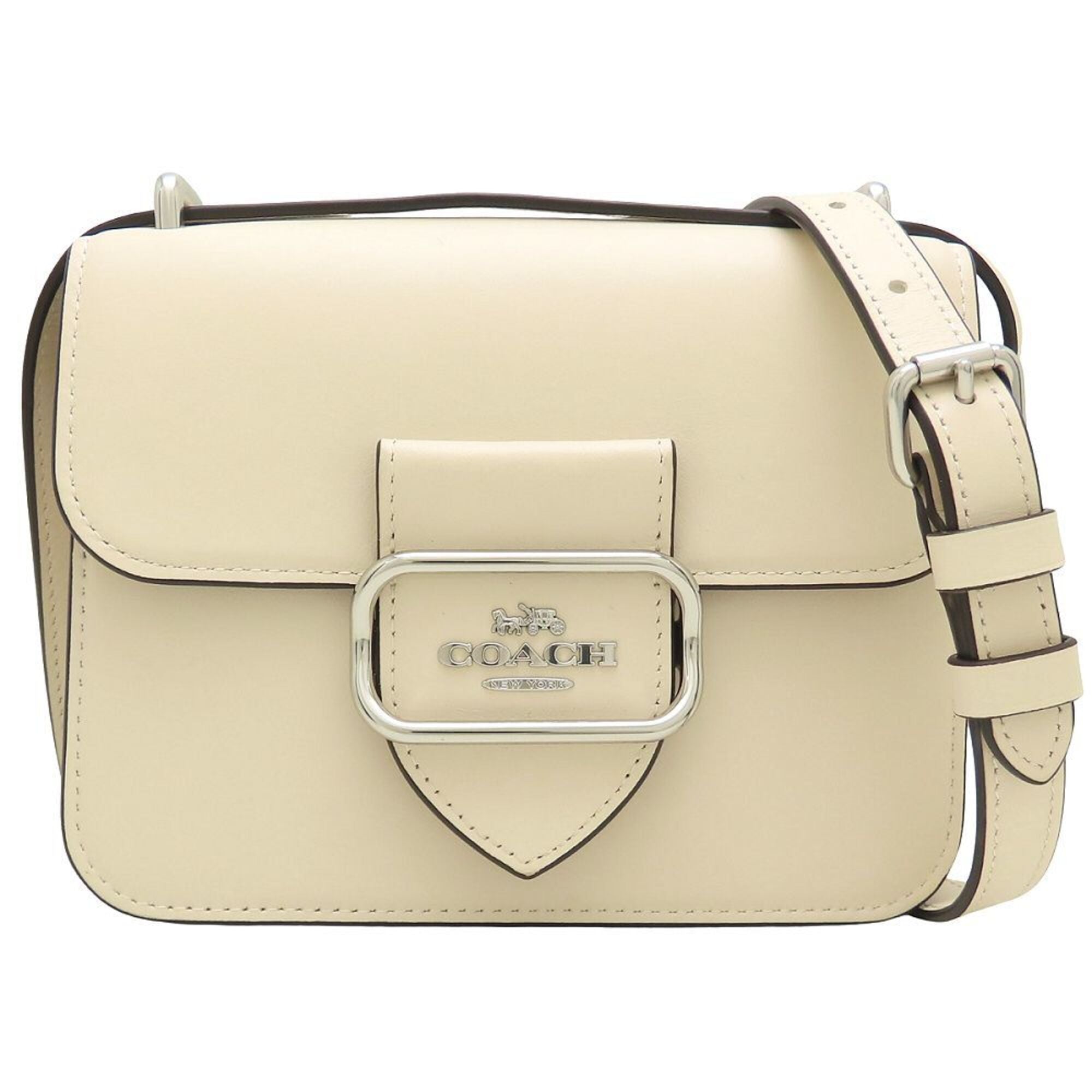 Coach Silver Leather Shoulder Bag (Pre-Owned)