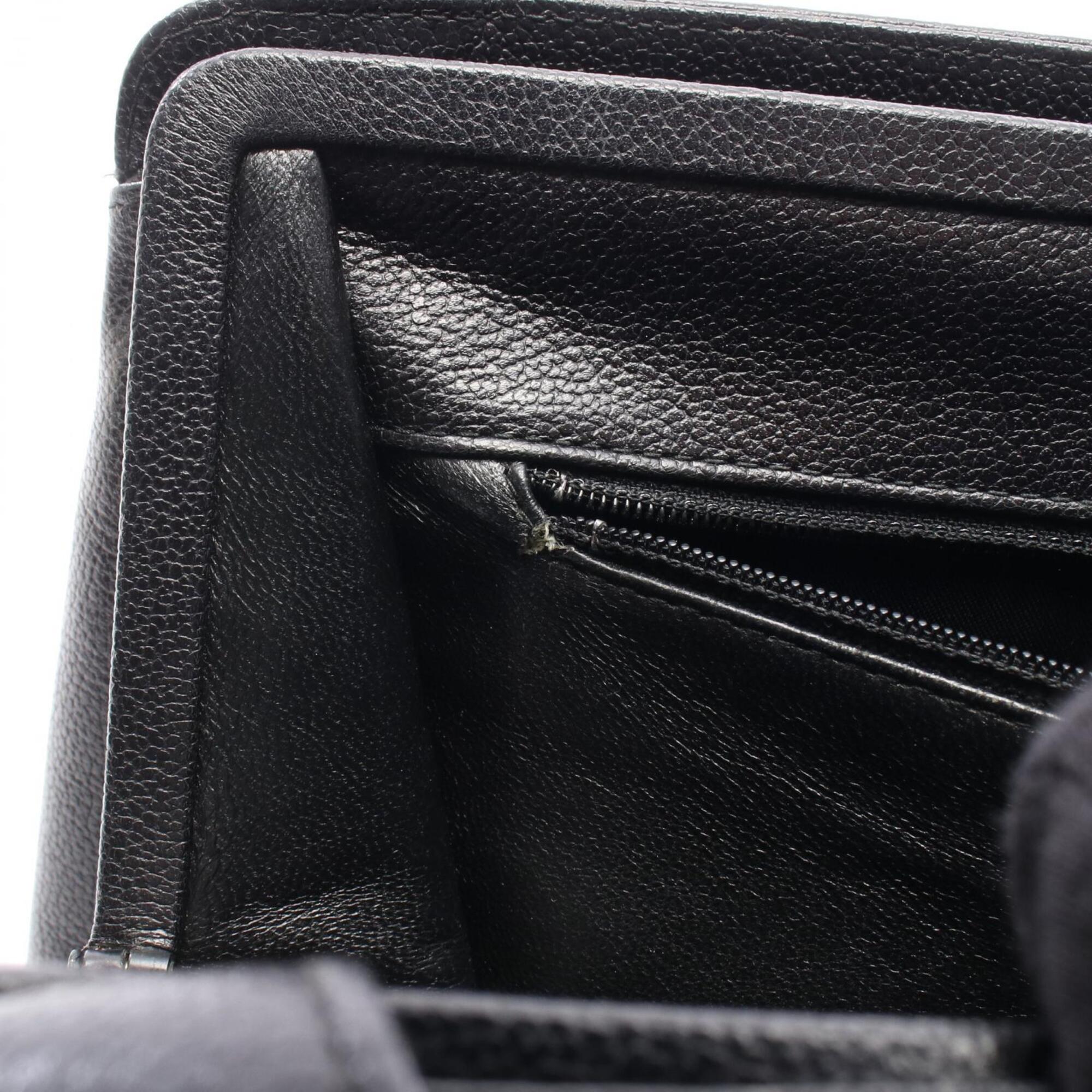 Chanel Black Grained Calfskin Handbag Shoulder Bag (Pre-Owned)