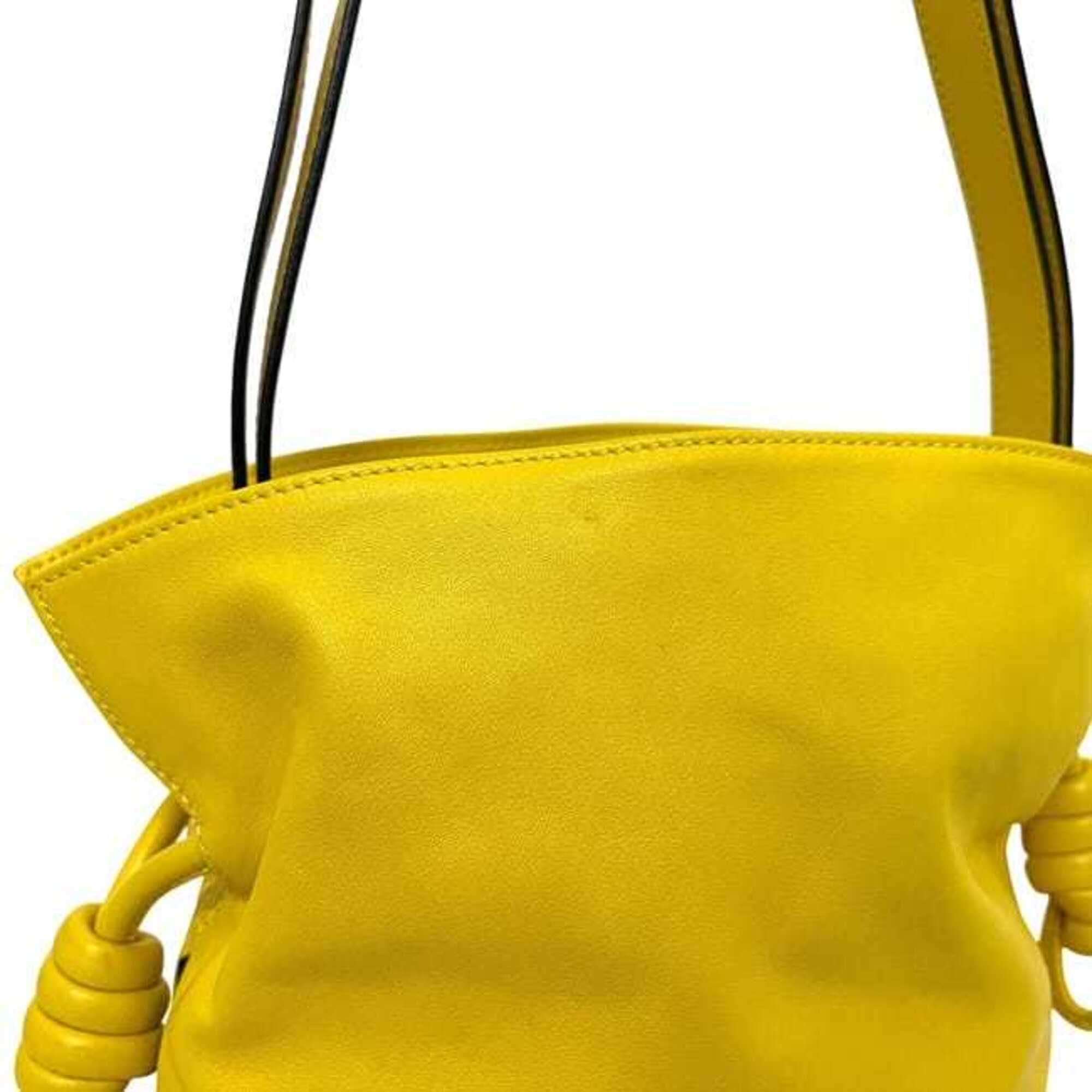 Loewe Yellow Nappa Leather Shoulder Bag Tote Bag (Pre-Owned)