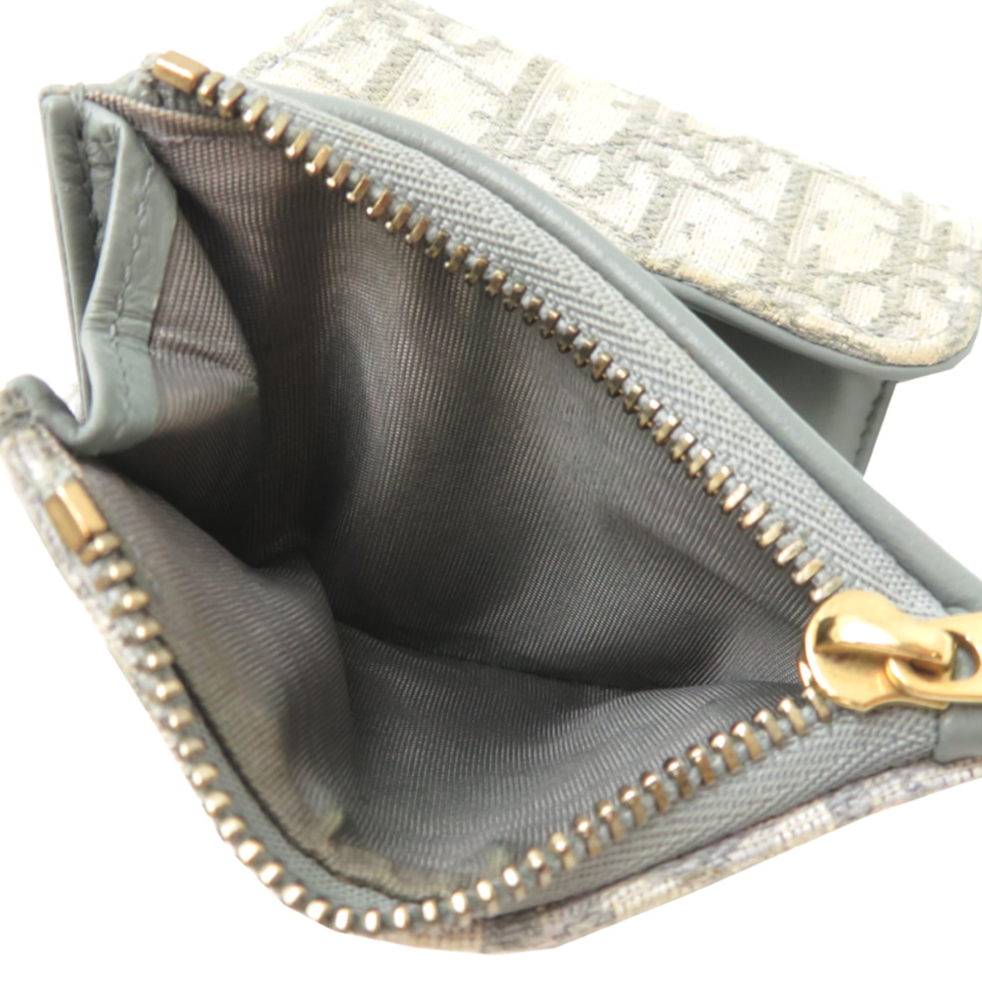 Christian Dior White Canvas Wallet (Tri-Fold) (Pre-Owned)