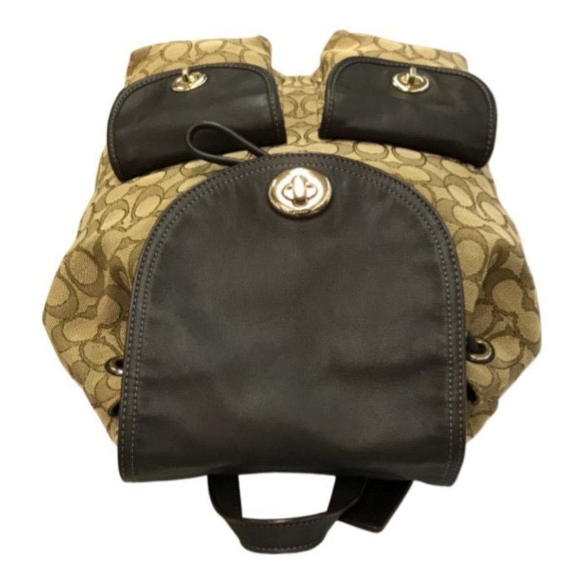 Coach Beige Brown Khaki Backpack (Pre-Owned)