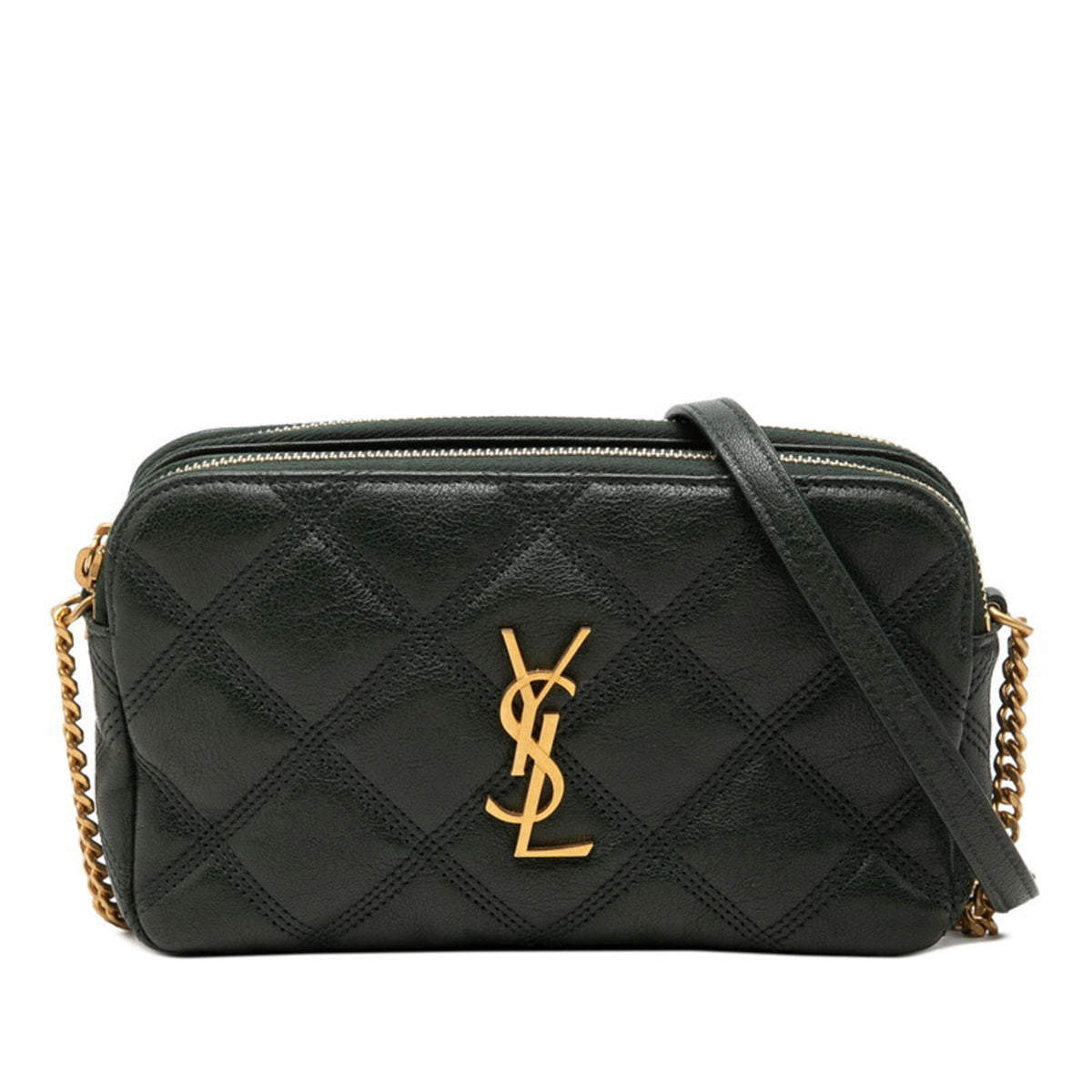 Saint Laurent Green Leather Shoulder Bag (Pre-Owned)