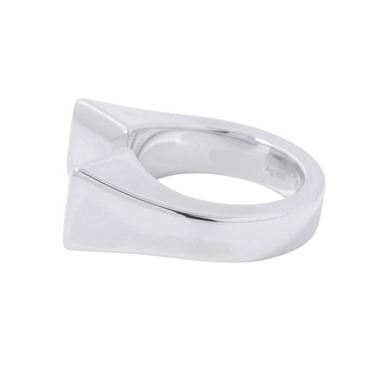 Hermes Silver 925 Band Ring (Pre-Owned)