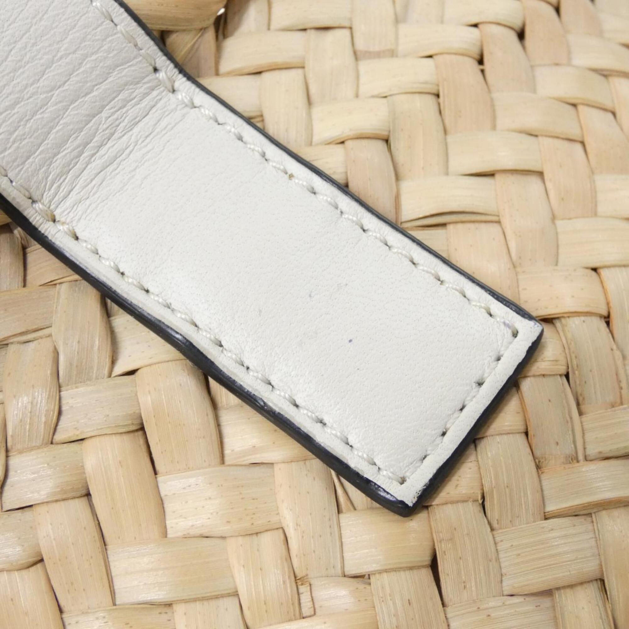Loewe Beige White Leather Handbag (Pre-Owned)