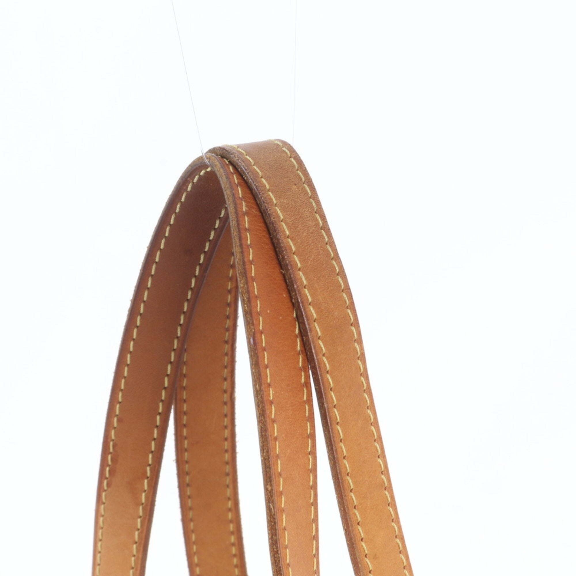 Louis Vuitton Brown Leather Coated Canvas Handbag Shoulder Bag Tote Bag (Pre-Owned)