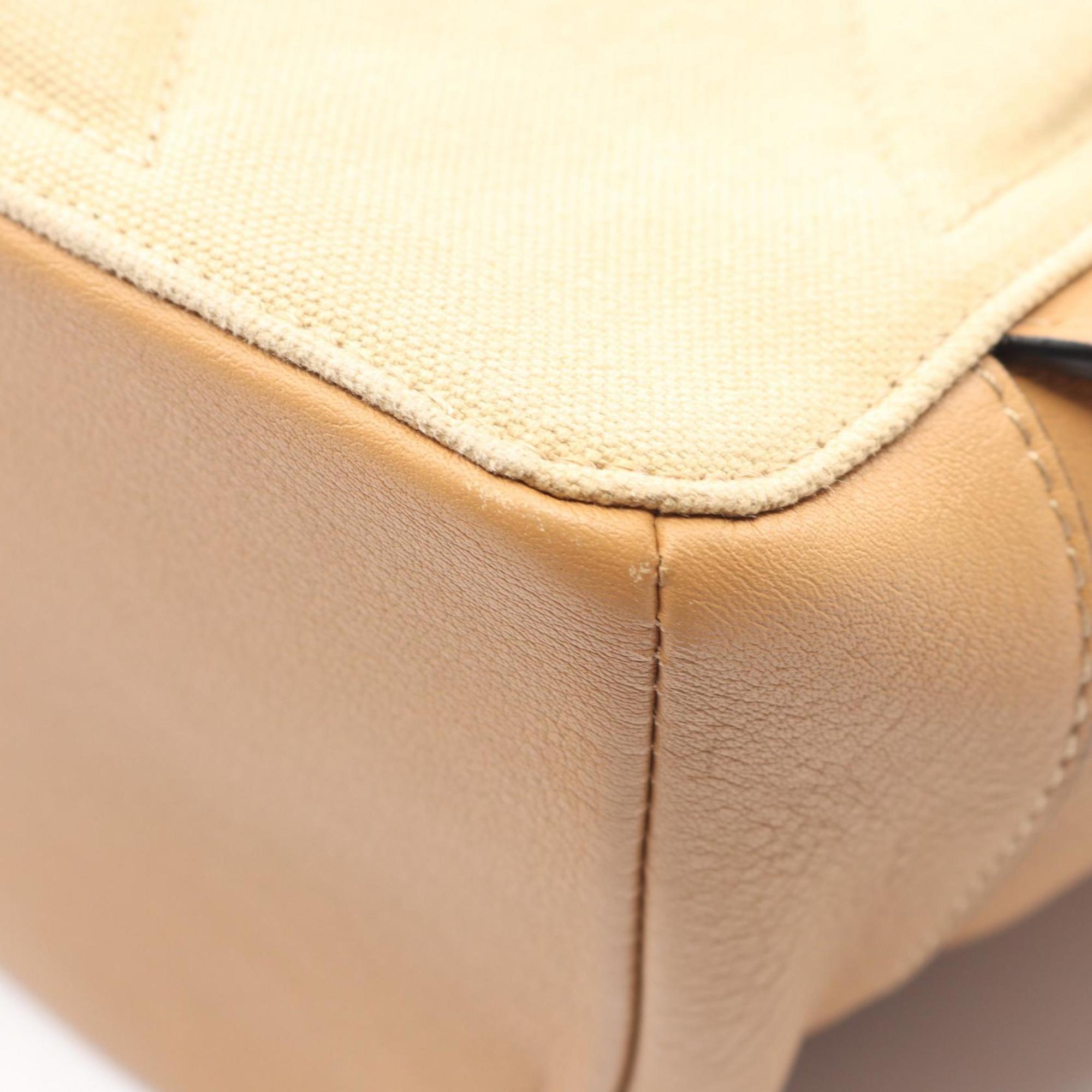 Loewe Beige Canvas Leather Backpack (Pre-Owned)