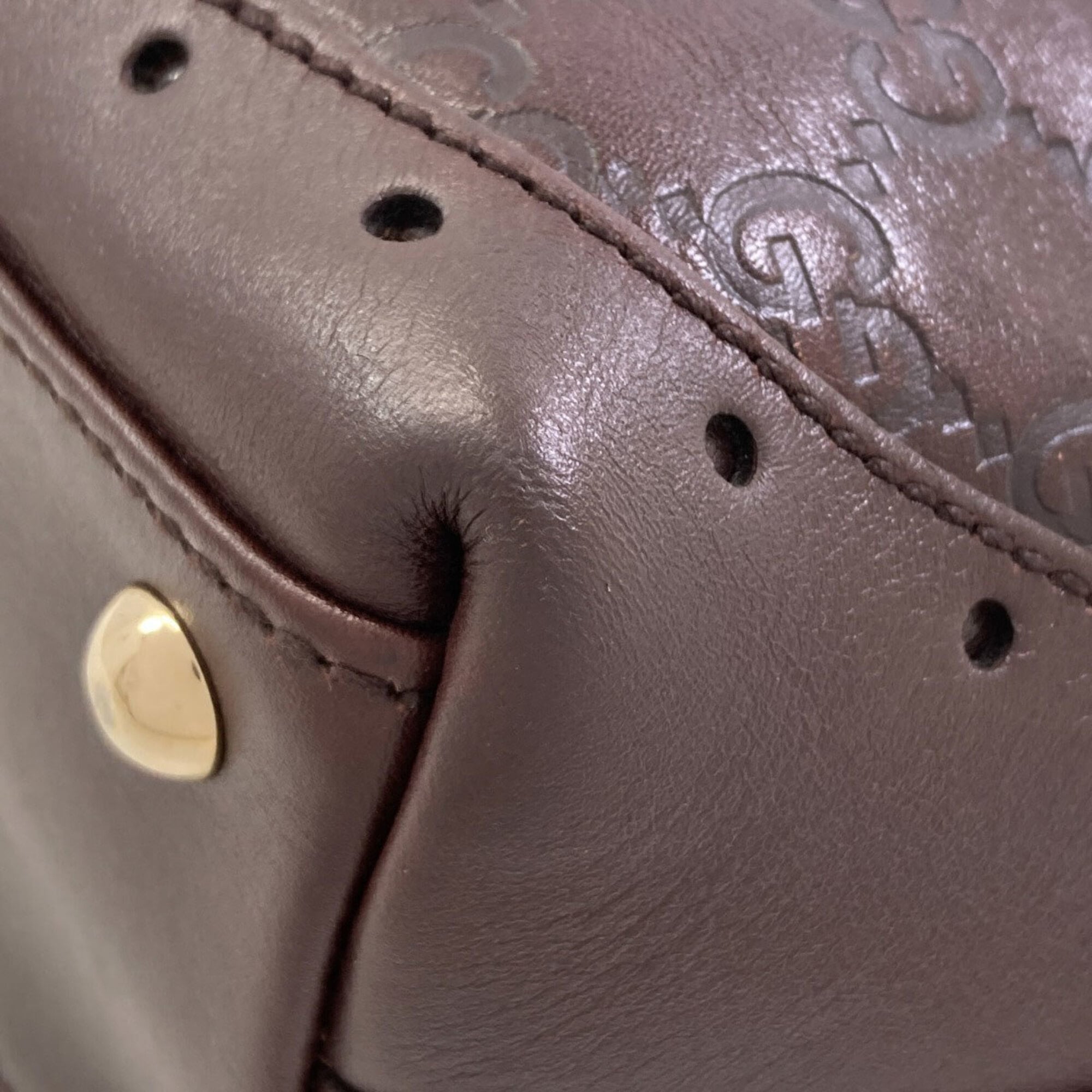Gucci Brown Leather Handbag (Pre-Owned)